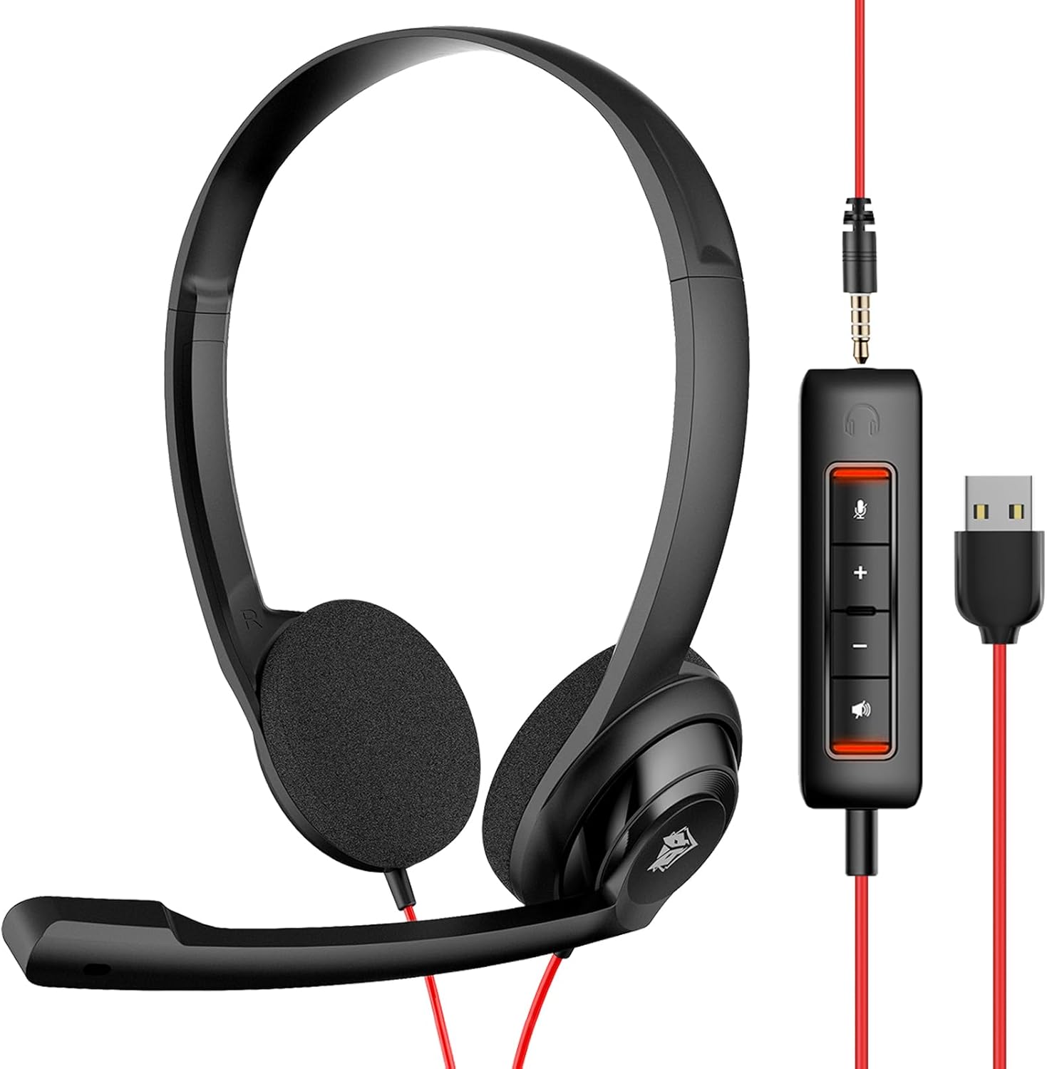 NUBWO HW02 USB Computer Headset with Clear Chat Microphone