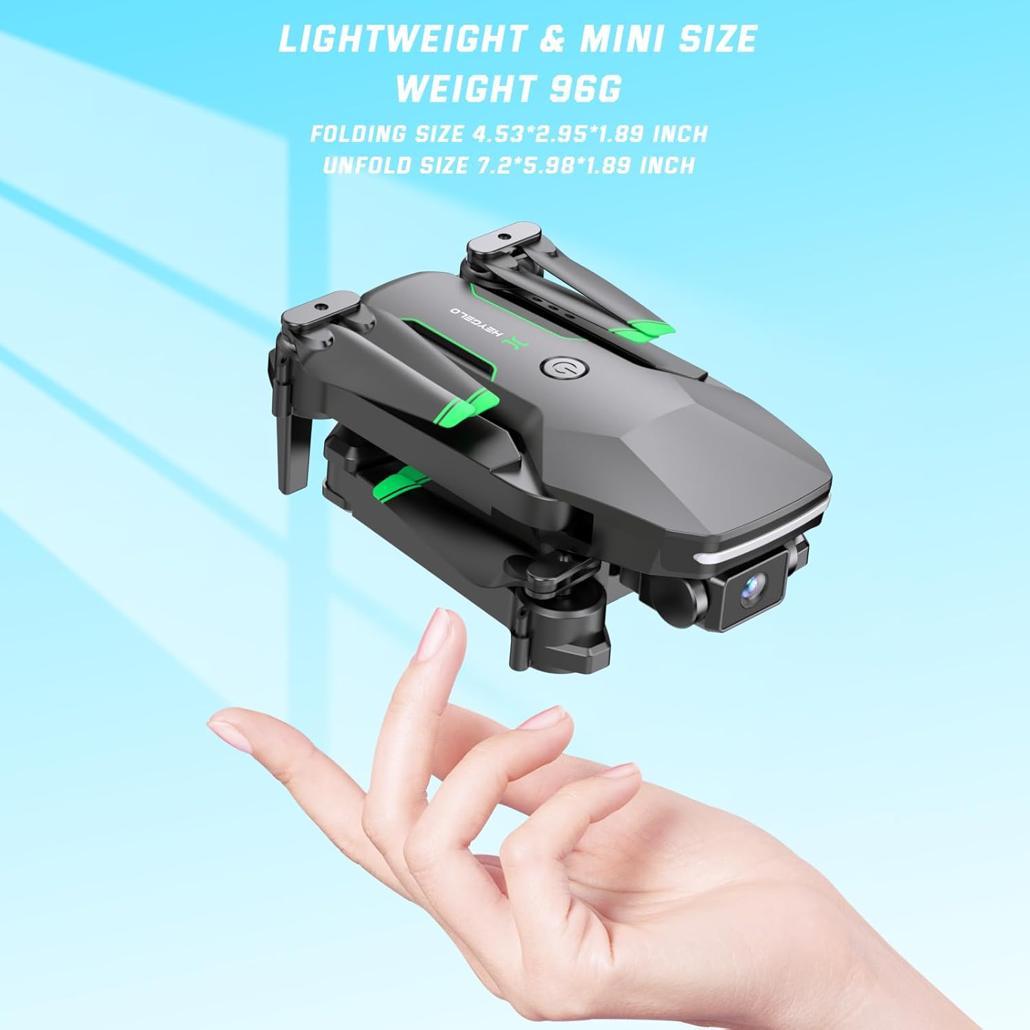 S80 Drone with Camera for Adults, 1080P HD FPV Mini Drones for Kids Beginners with Auto Hover, One Key Start, Voice/Gesture/Remote Control Helicopter Toys/Gift for Boys 2 Batteries Carry Case