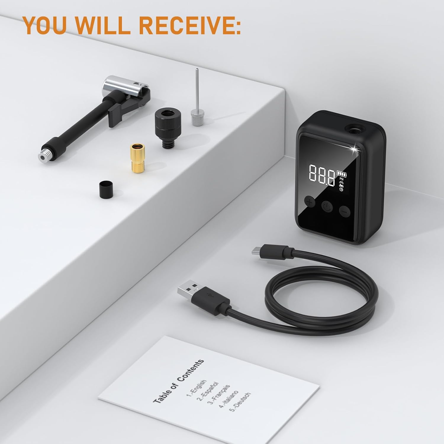 Tiiletzote Portable Air Compressor delivers up to 130 PSI