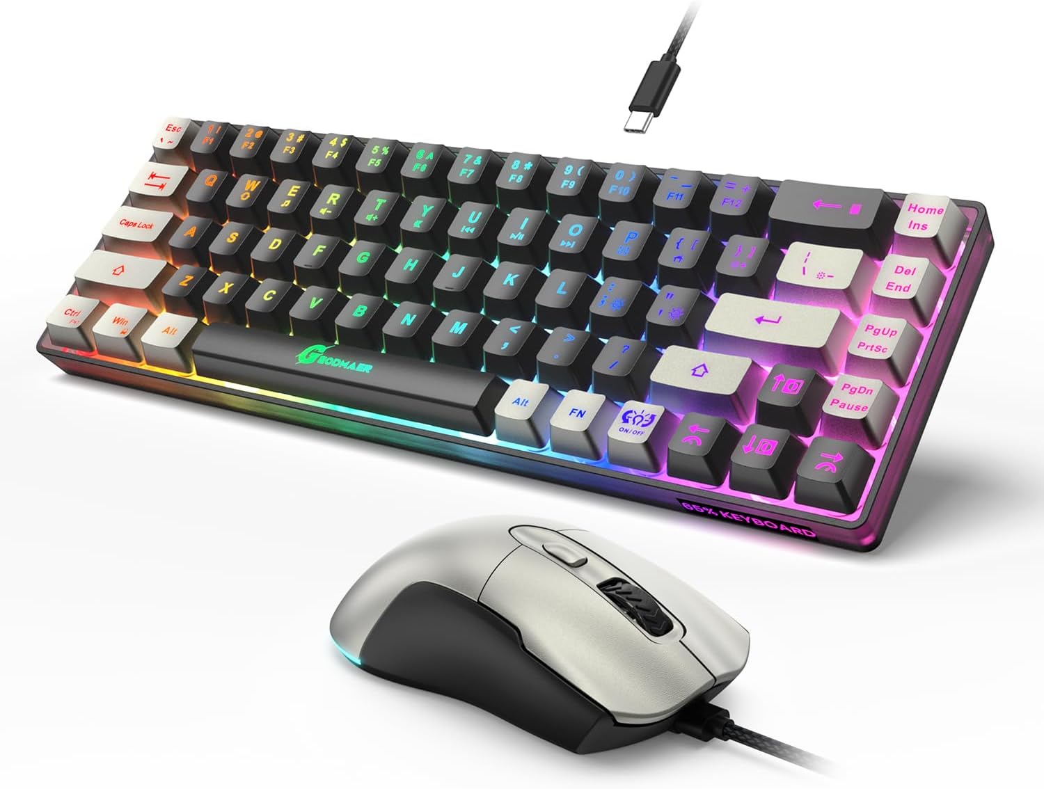 GEODMAER 65% Gaming Keyboard and Mouse Combo