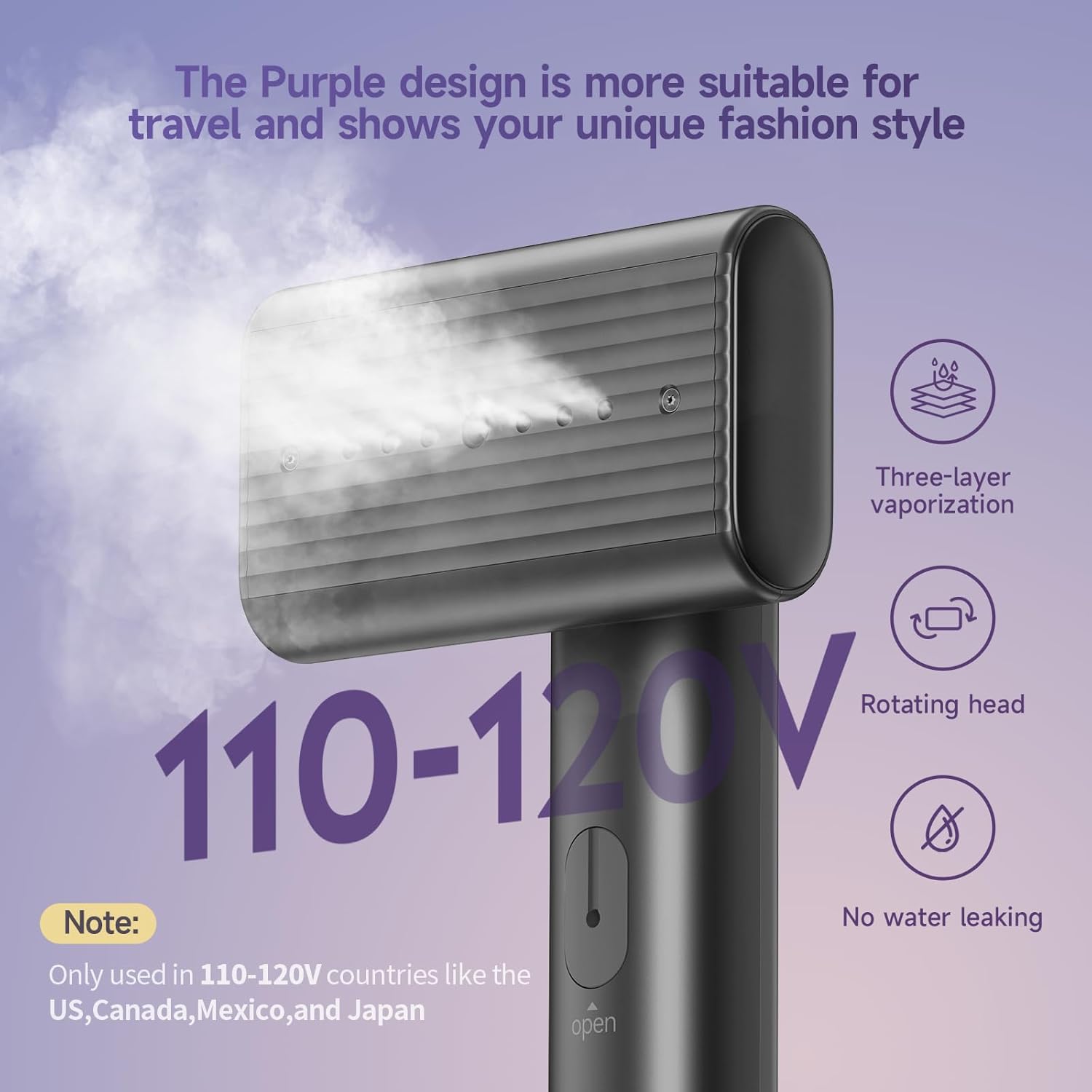 Travel Portable Steamer for clothes - Handheld Steamer for Fabric Clothing Wrinkles, 15s Fast