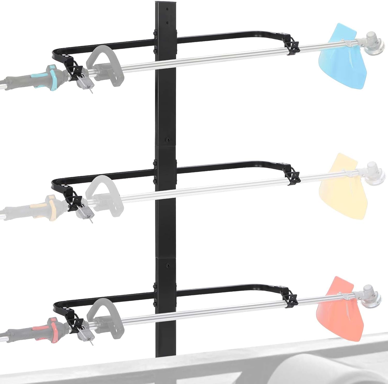 CAROD Weed Eater Rack for Open Trailer, 3 Place Trimmer