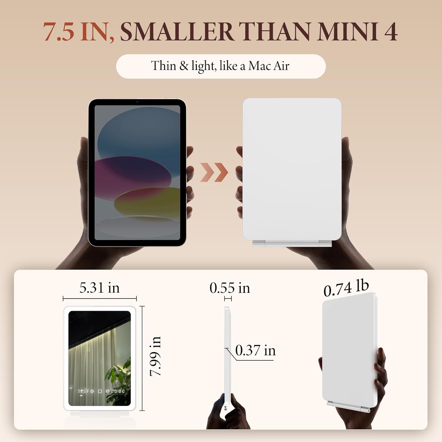 Travel Makeup Mirror combines convenience with advanced functionality, featuring
