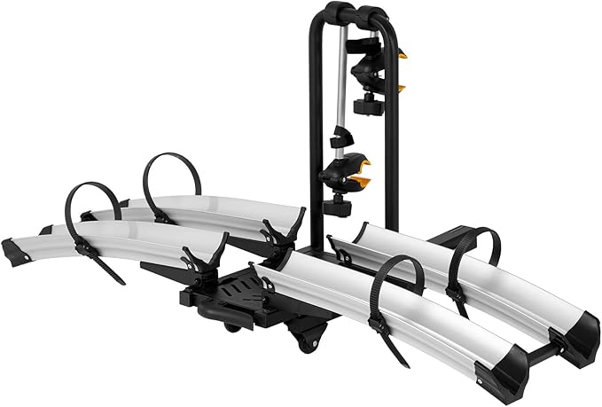 RIKURAM hitch-mounted e-bike rack for two bikes, model KRB-H020AE