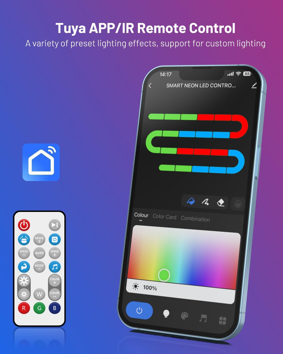 Wohome 16.4ft RGB-IC Neon Rope Light delivers vibrant, customizable lighting