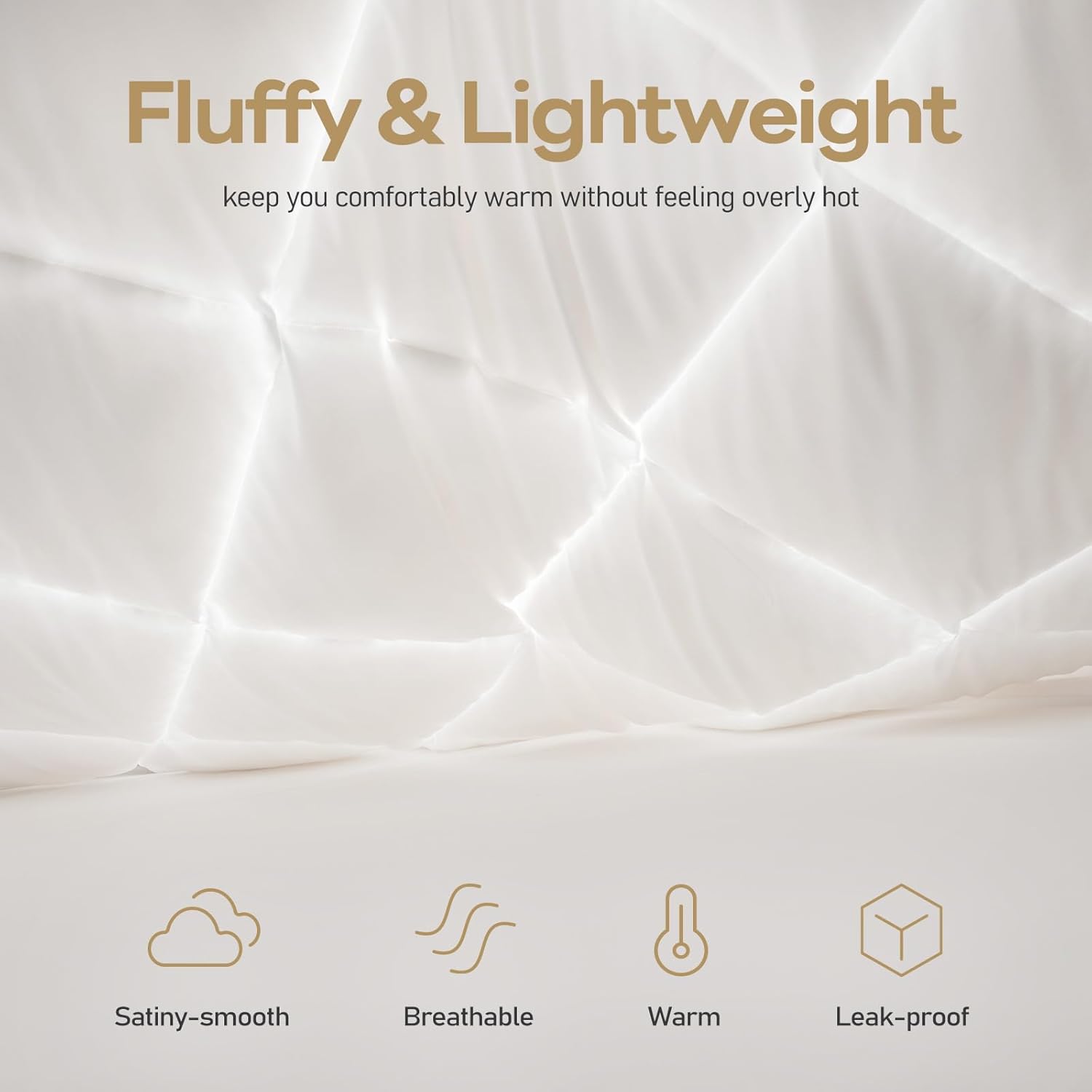 DownFort Twin Size Feather Down Fiber Comforter – OEKO-TEX® Certified, All Season, Gift-Ready Packaging (68" x 90")