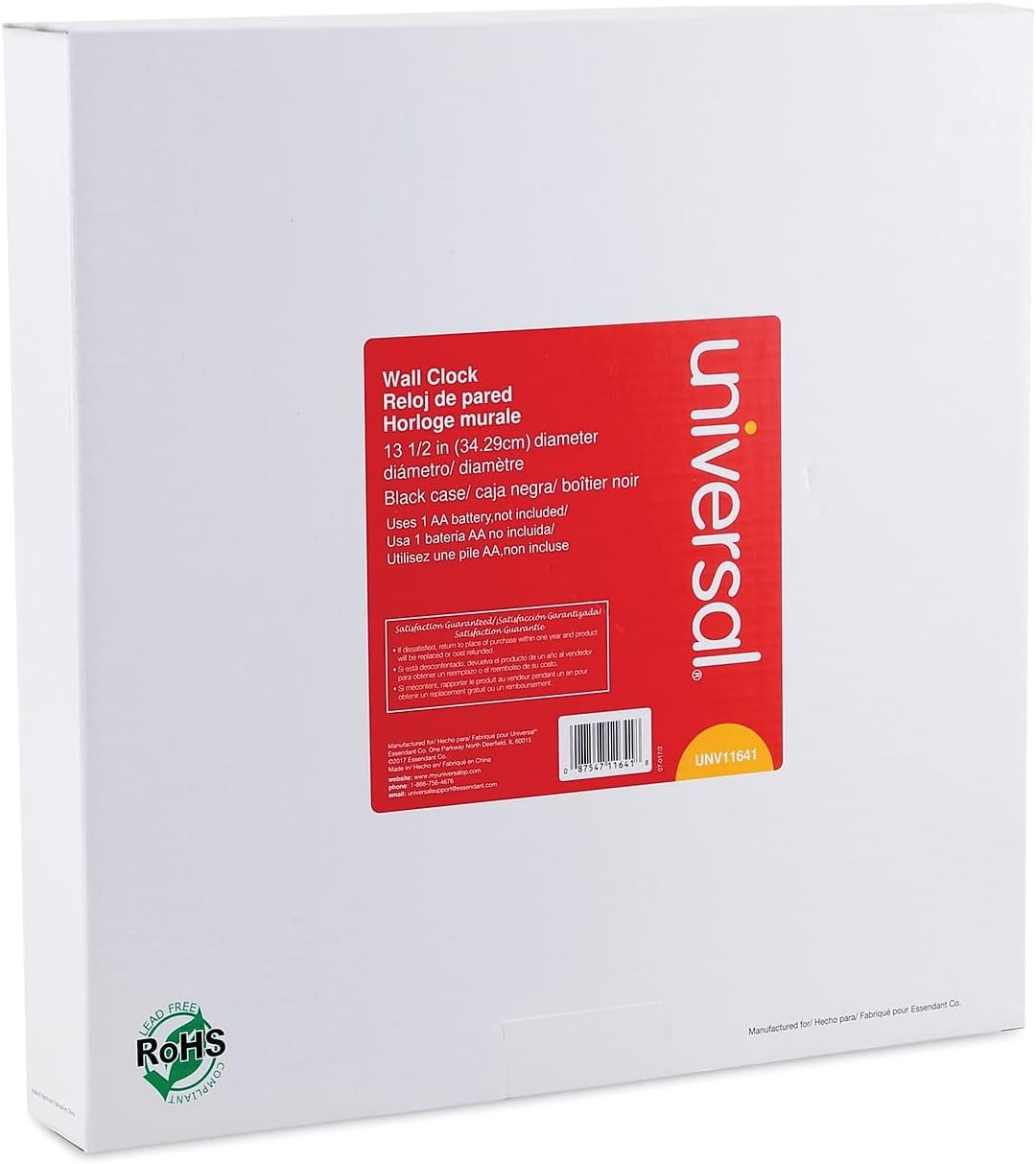 Universal UNV11641 - Round Wall Clock