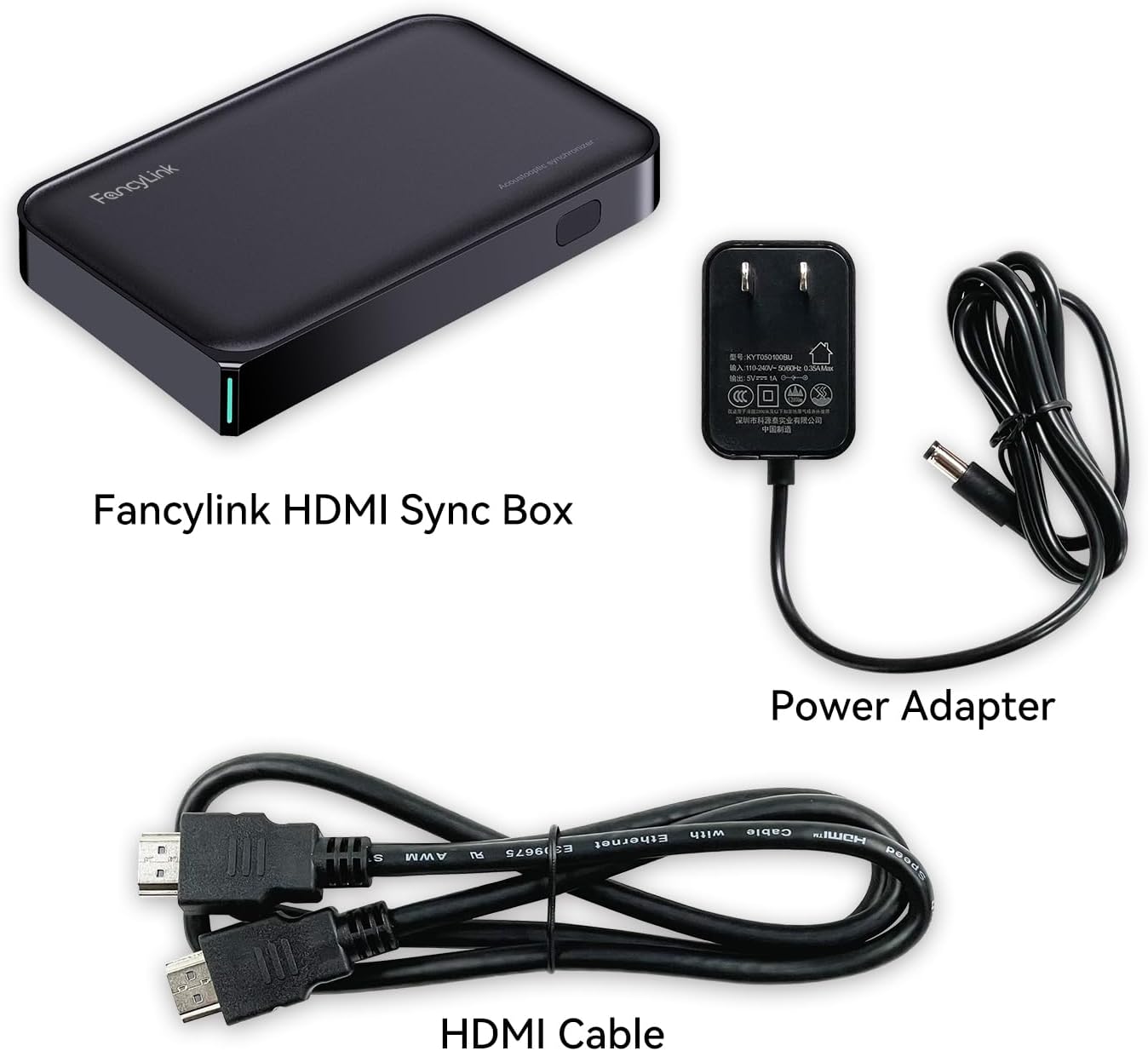 HDMI Sync Box, Only Supports Fancylink Smart Lights, Sync with Music and Movies,4K HD,2 in 1 Out, ONLY for Fancylink LED Smart Lighting
