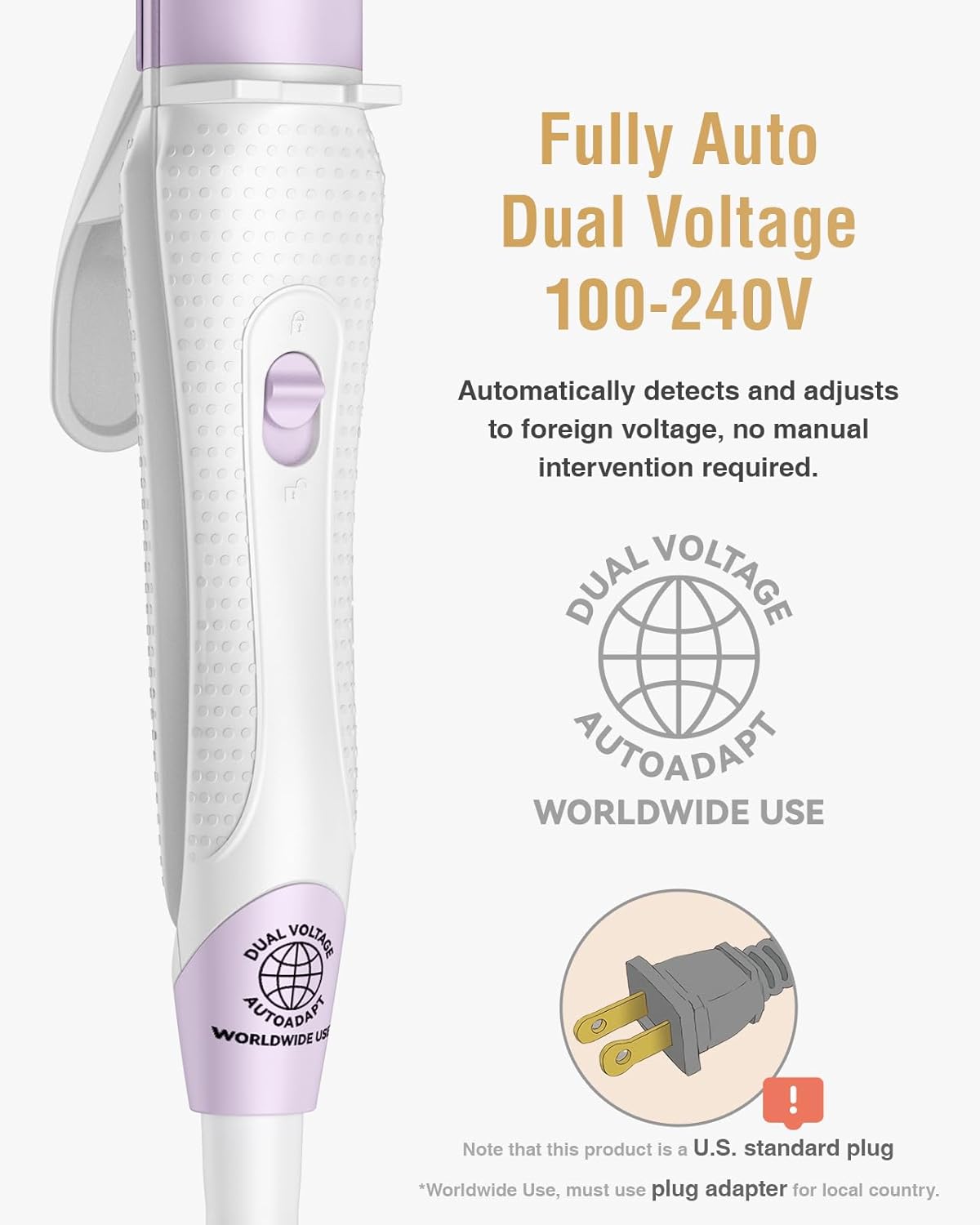 FURIDEN Lite Dual-Voltage Curling Iron: