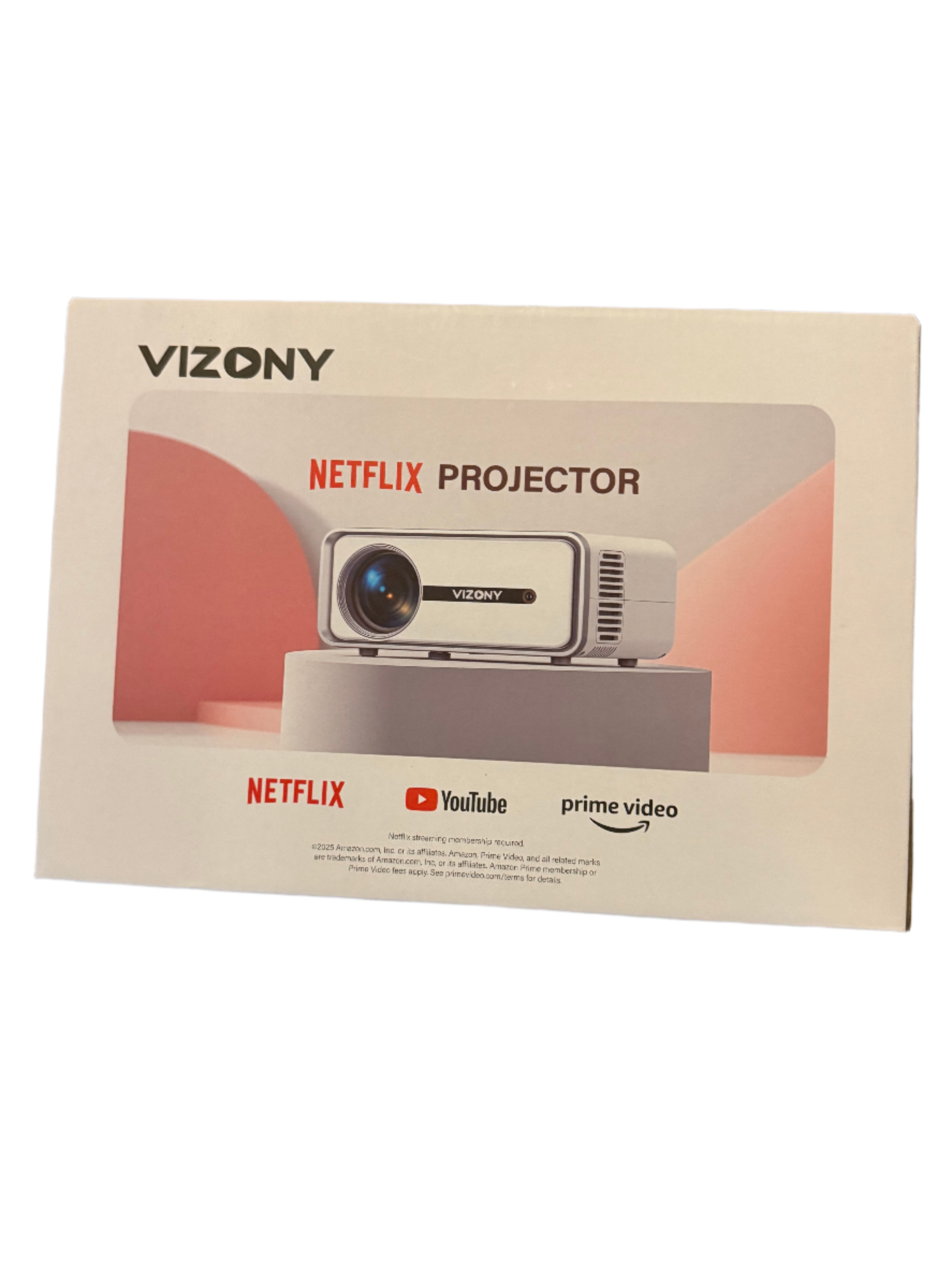 VIZONY Native 1080P Smart Projector. Officially supporting Netflix and Dolby Audio