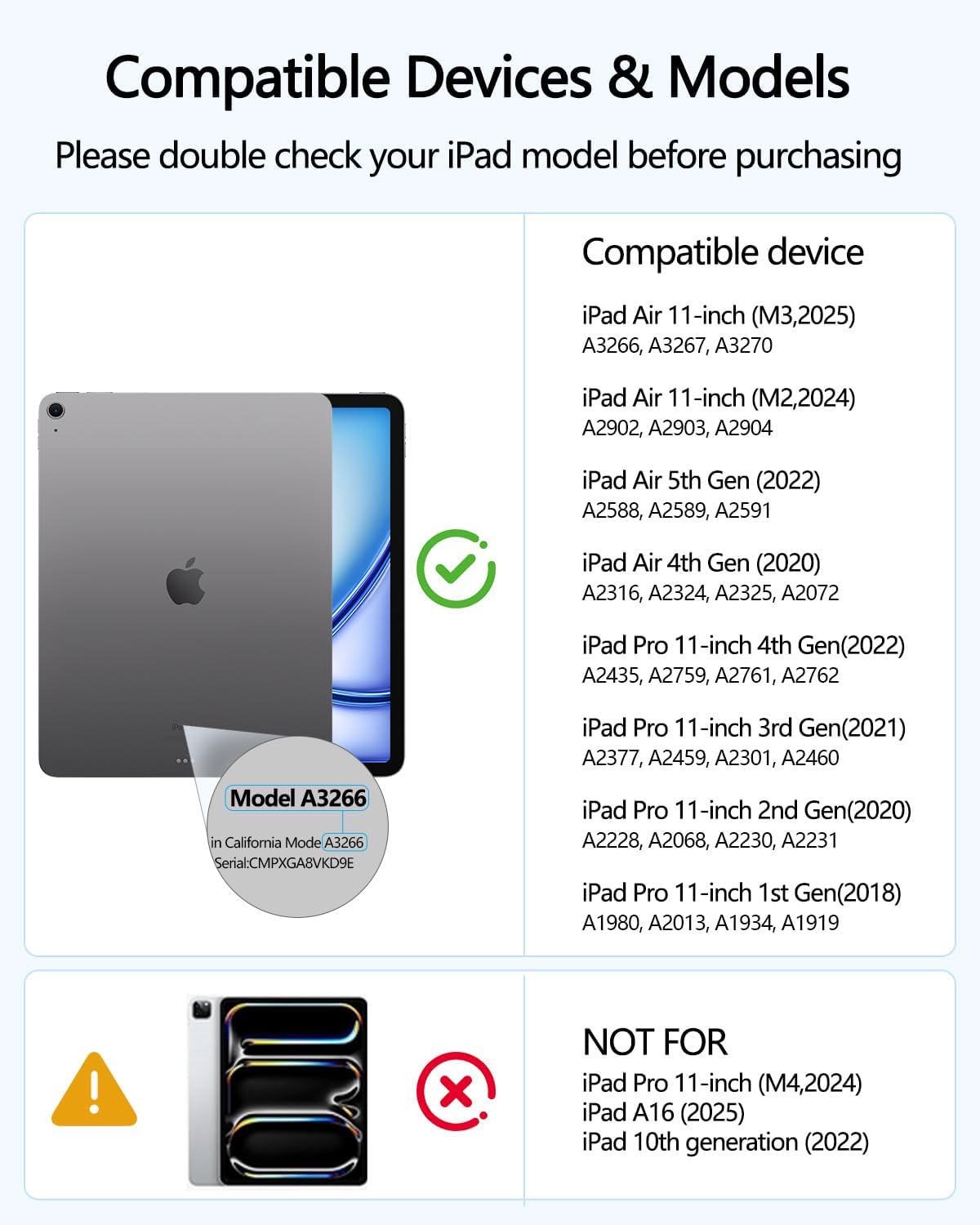 ORDA iPad keyboard  iPad Air and iPad Pro 11-inch models