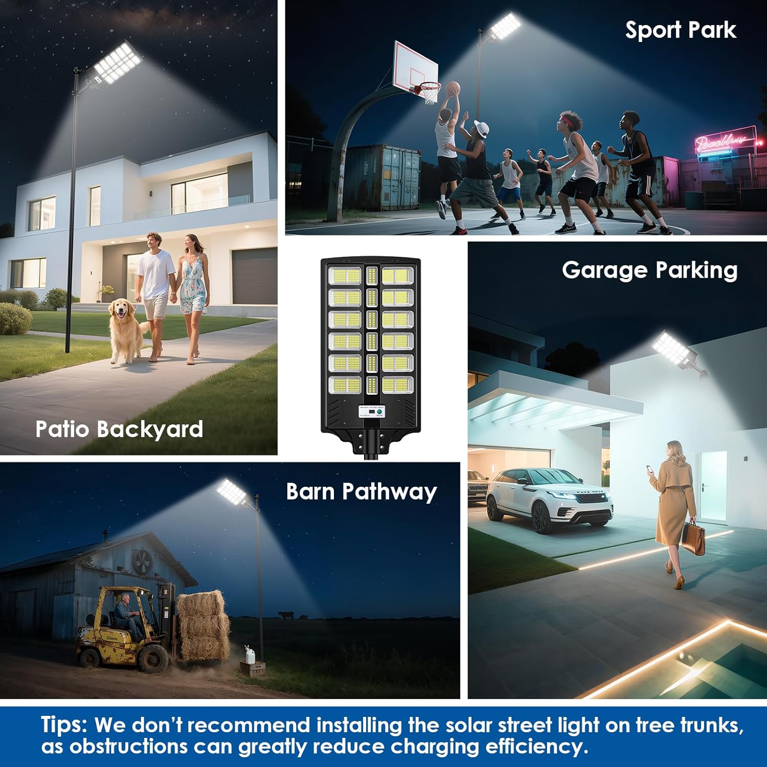 solar street lights offer reliable dusk-to-dawn illumination - 6000W-1 Pack