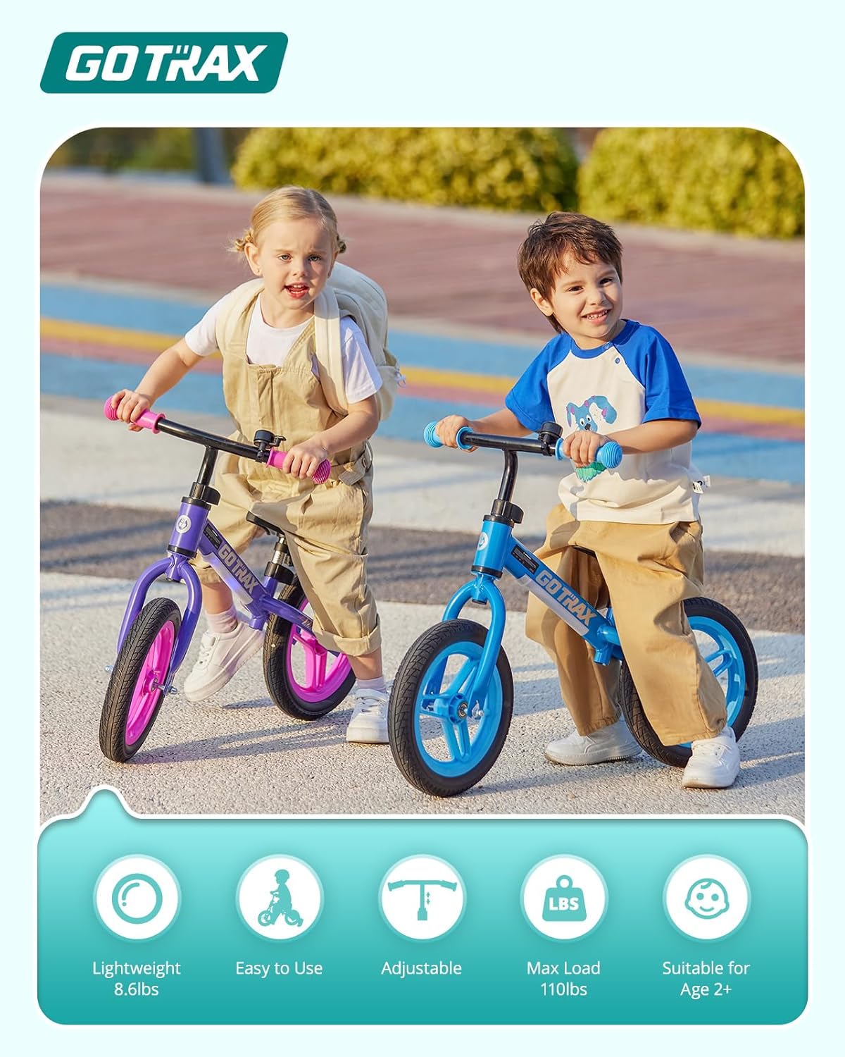 Gotrax KS12 Balance Bike, a no-pedal - Color Varies