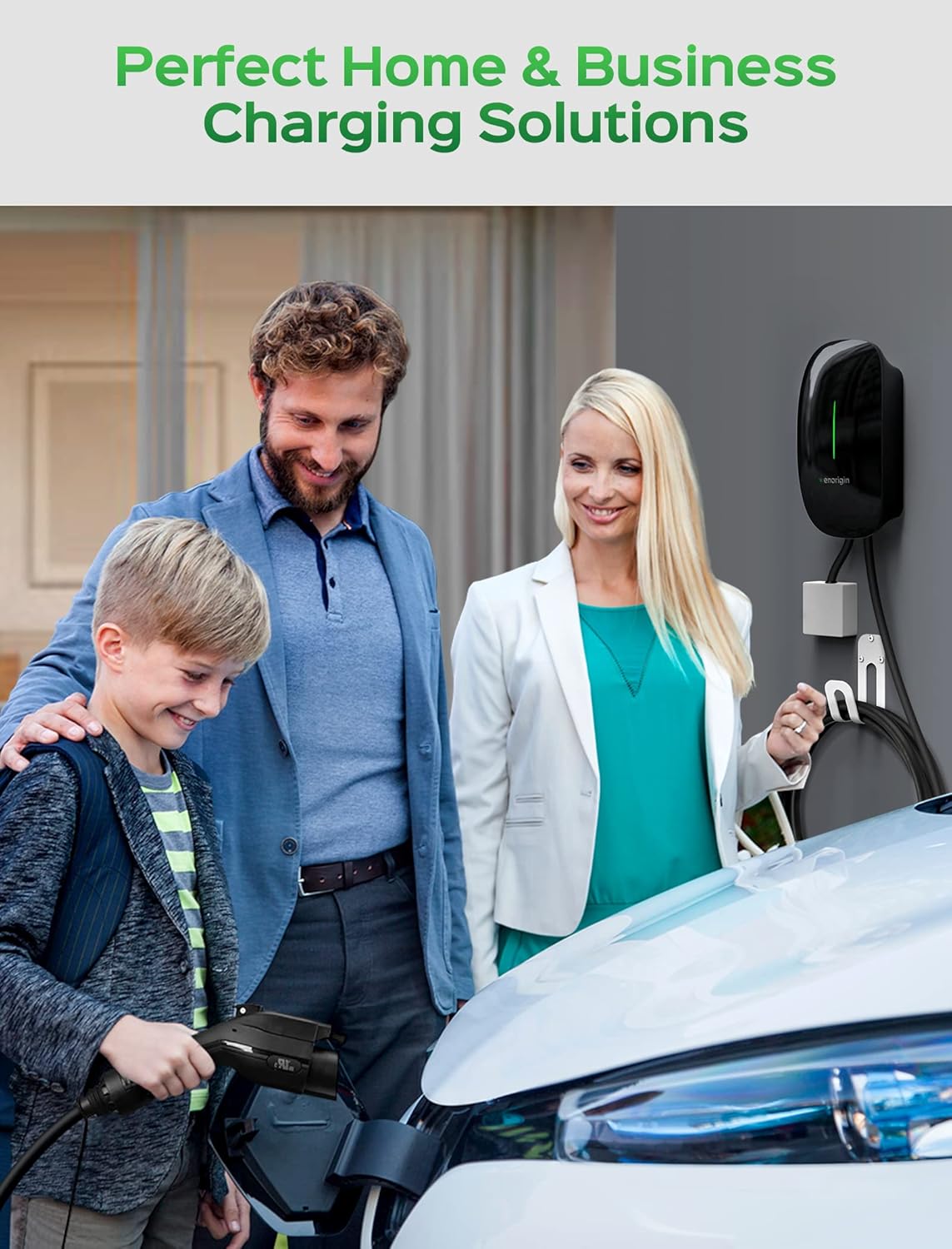 Enorigin Level 2 EV Charger delivers efficient 40 Amp, 240V charging to power your electric vehicle