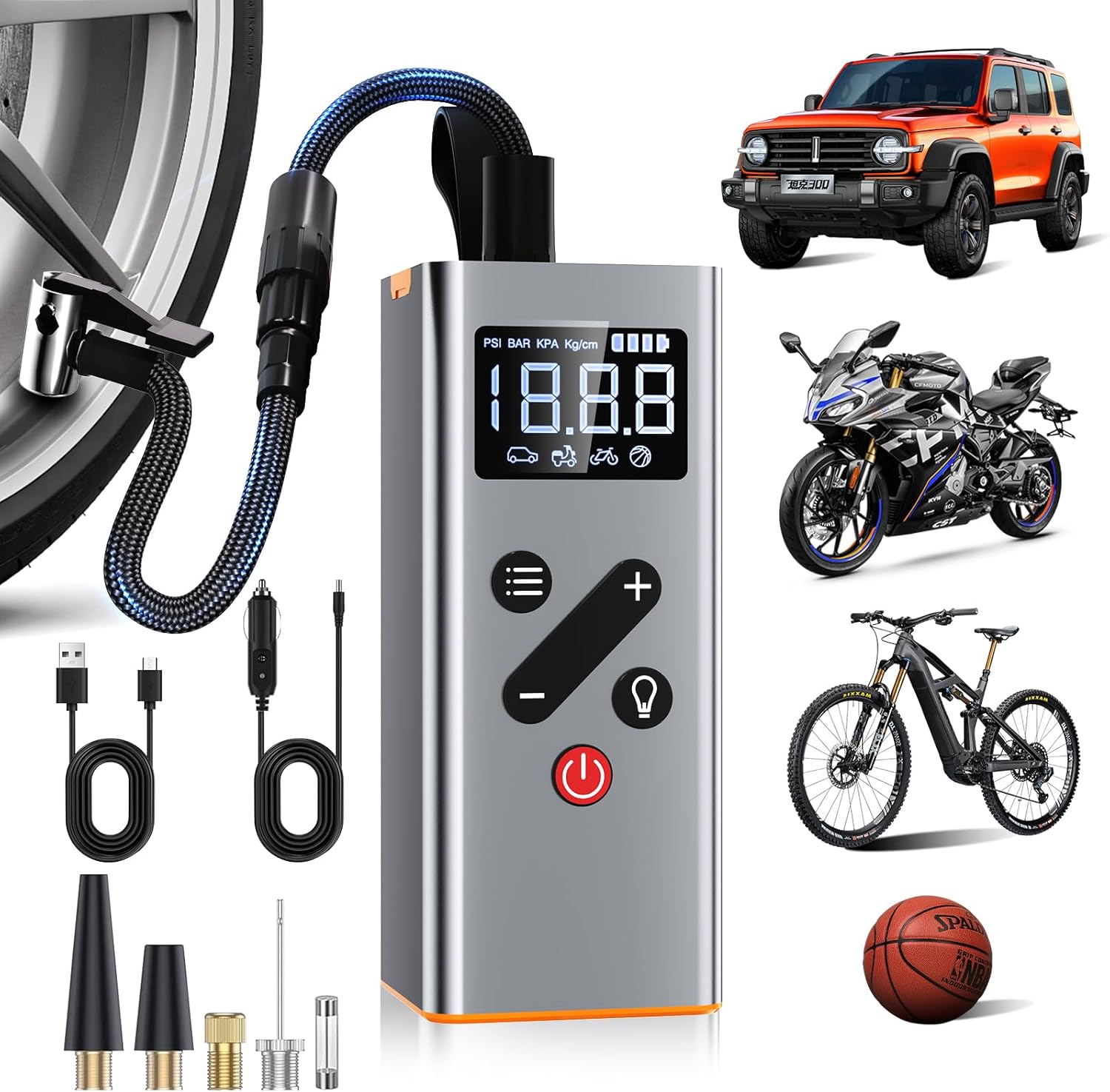 SUKABER Portable Air Compressor offers a powerful 150 PSI