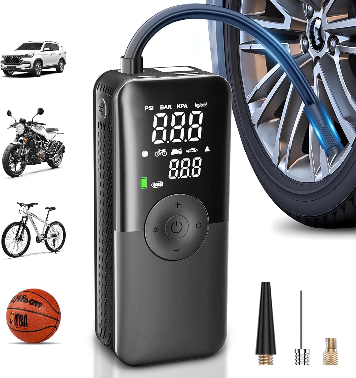 Carsun Portable Tire Inflator, designed for quickly inflating