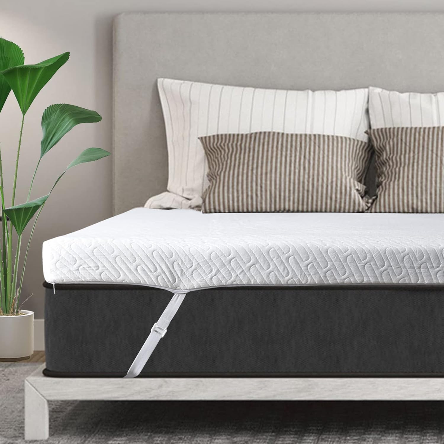 ValueXe Gel Memory Foam Mattress Topper Twin Size High Density Cooling Pad Pressure Relief