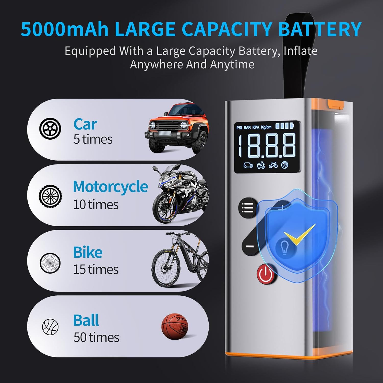 SUKABER Portable Air Compressor offers a powerful 150 PSI