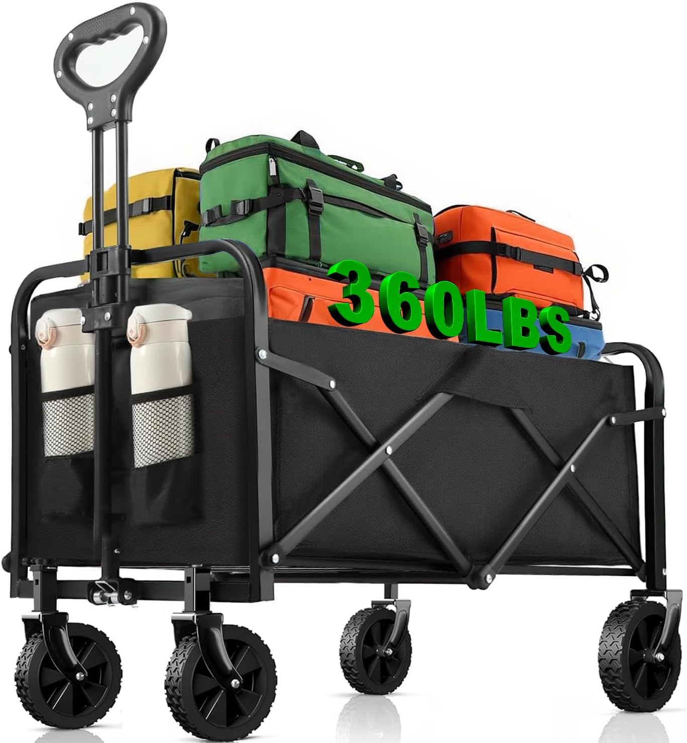 Collapsible wagon seamlessly blends practicality with a rugged, durable design