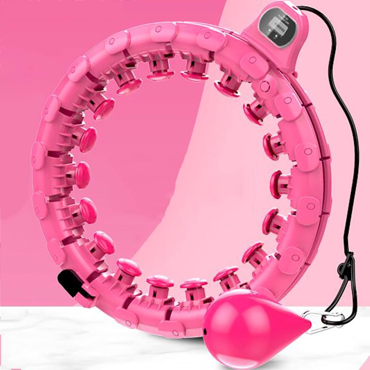 Adult aggravated Hula Hoop, Sports Smart Fitness Detachable Adjustable Size Weight Loss Hoop, Exercise Equipment for Legs, Waist and Buttocks