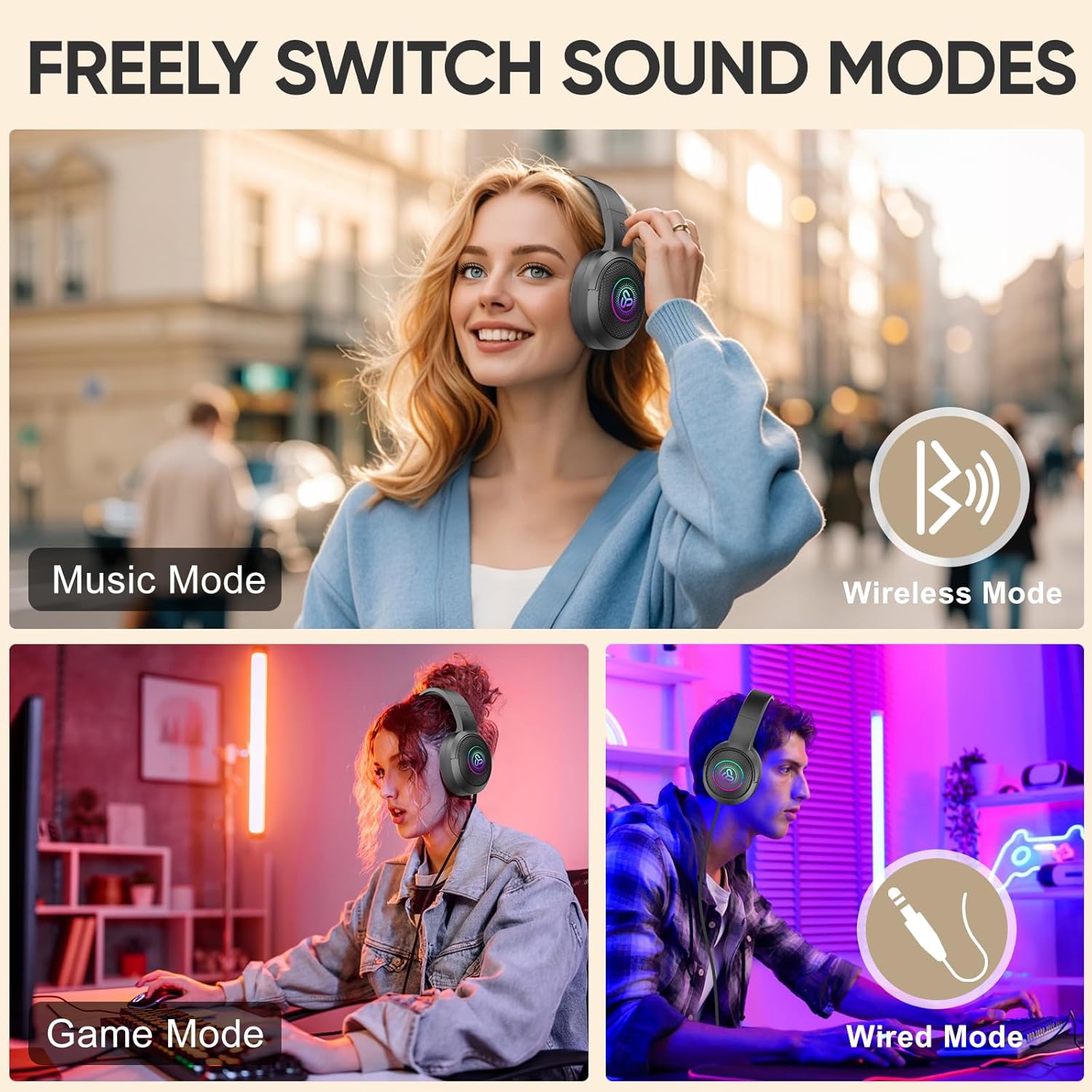SDLOGAL Wireless Headphones SDL-718 Delivering premium sound for both music and gaming