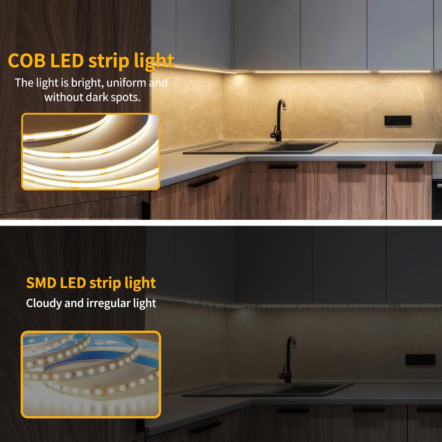 Yeehale COB Led Strip Light 3000k-6000k