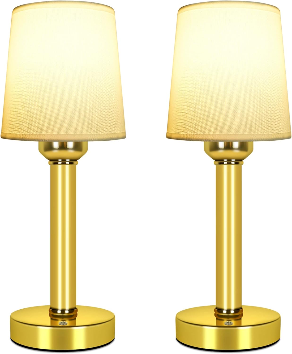 Yurnero 2 Pack Cordless Table Lamps offer versatile, battery-operated lighting