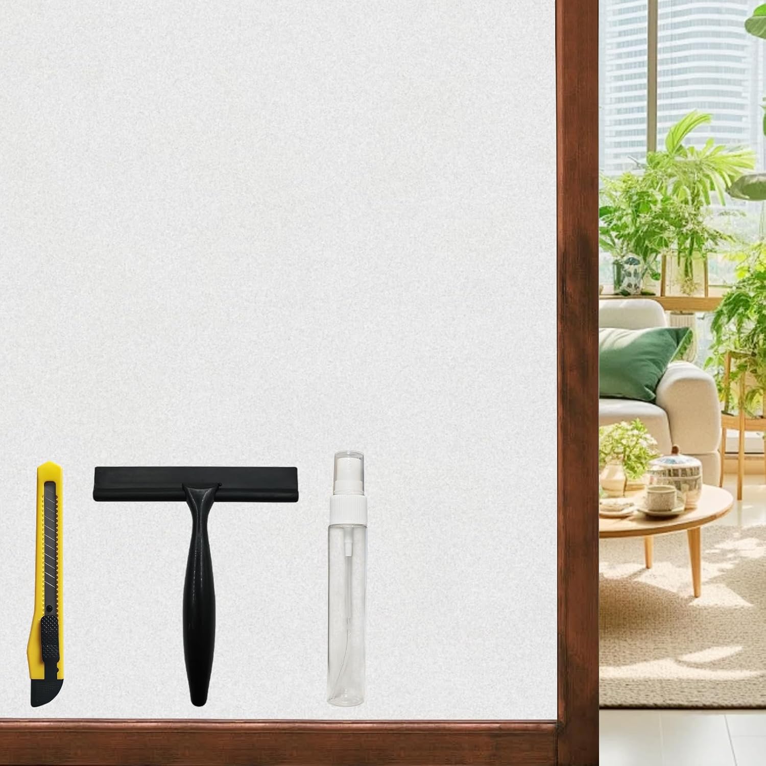 Pickhonk Window Privacy Film in frosted white vinyl offers effective UV blocking