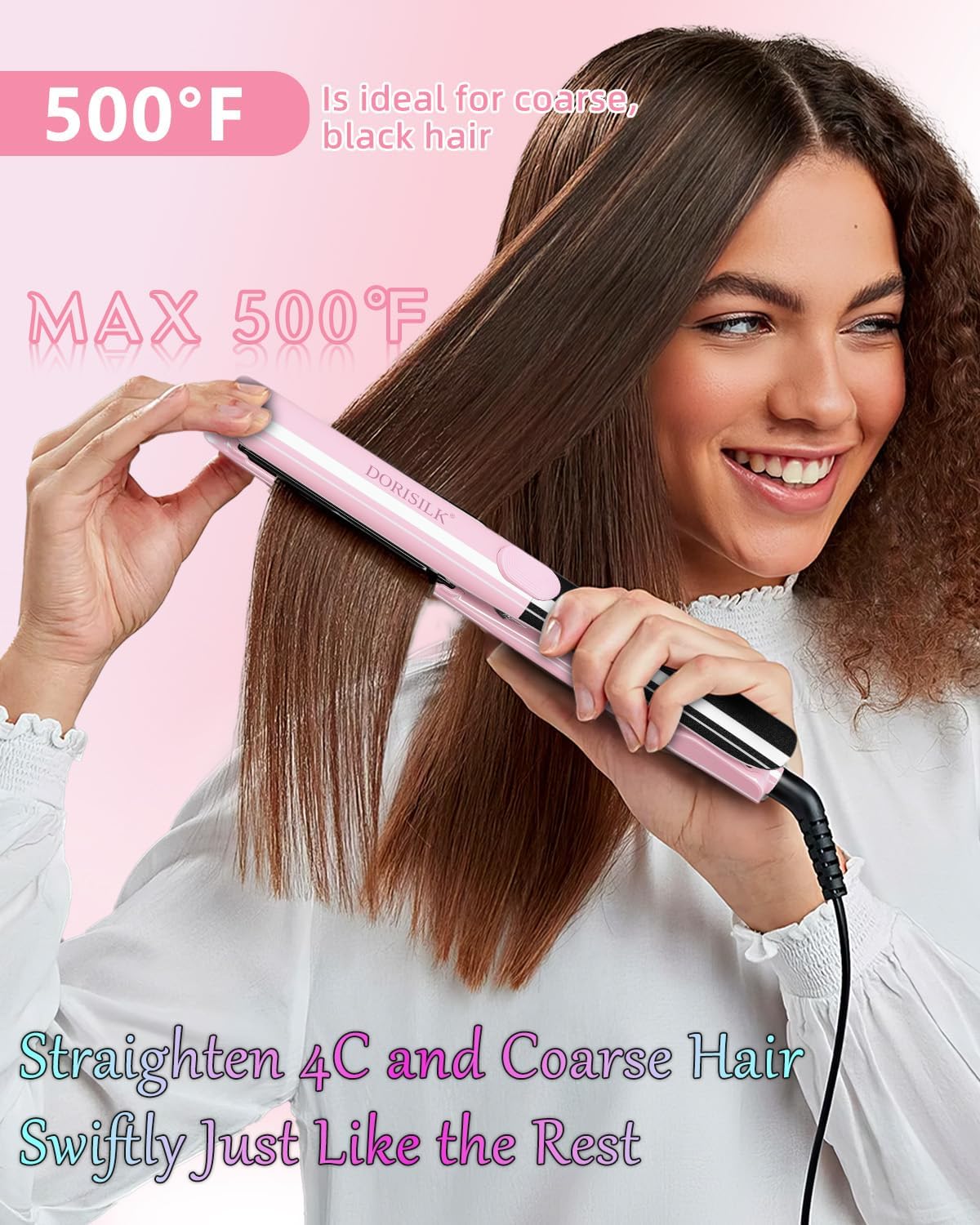 DORISILK 500 Degree High Temp Professional Hair Straightener