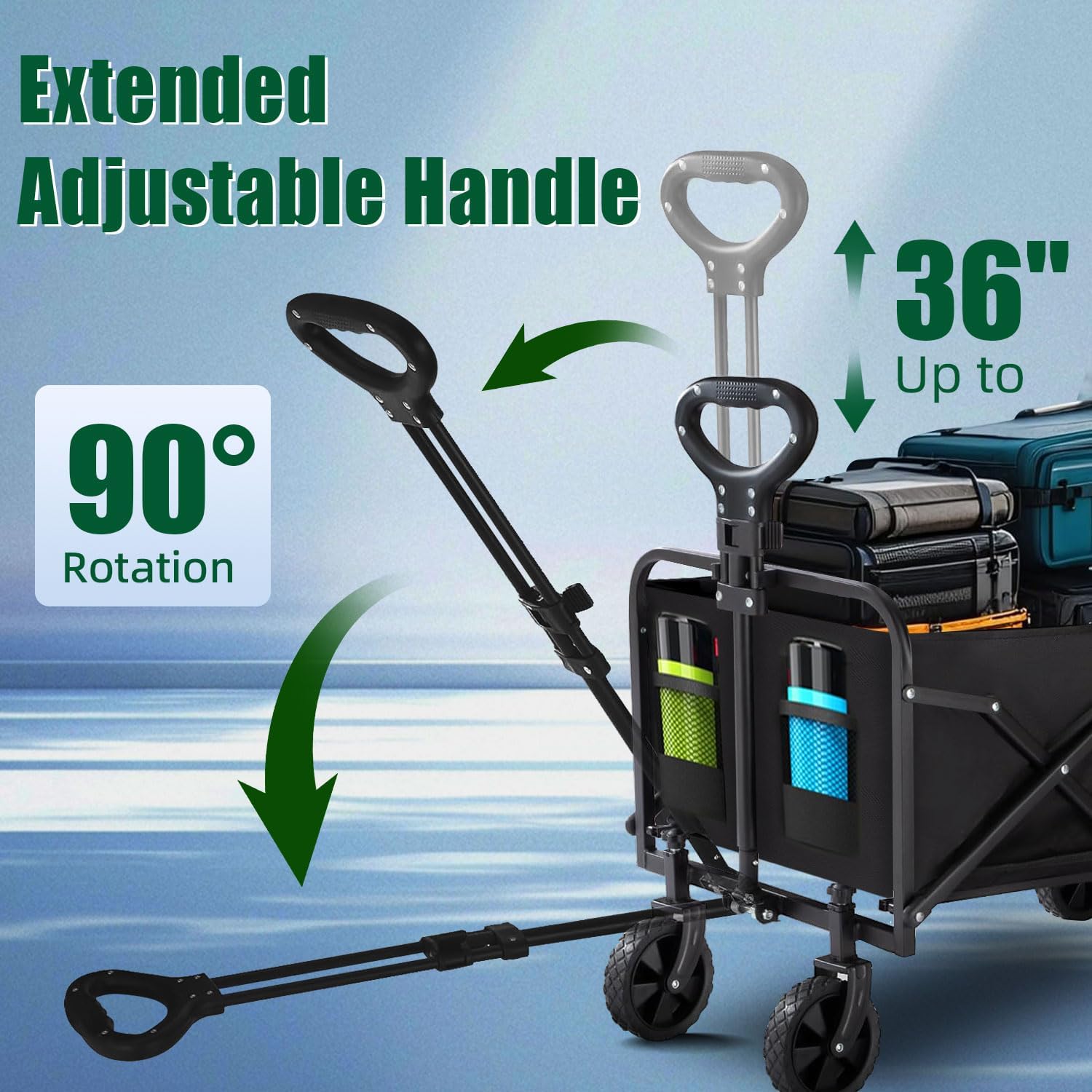 Collapsible wagon seamlessly blends practicality with a rugged, durable design