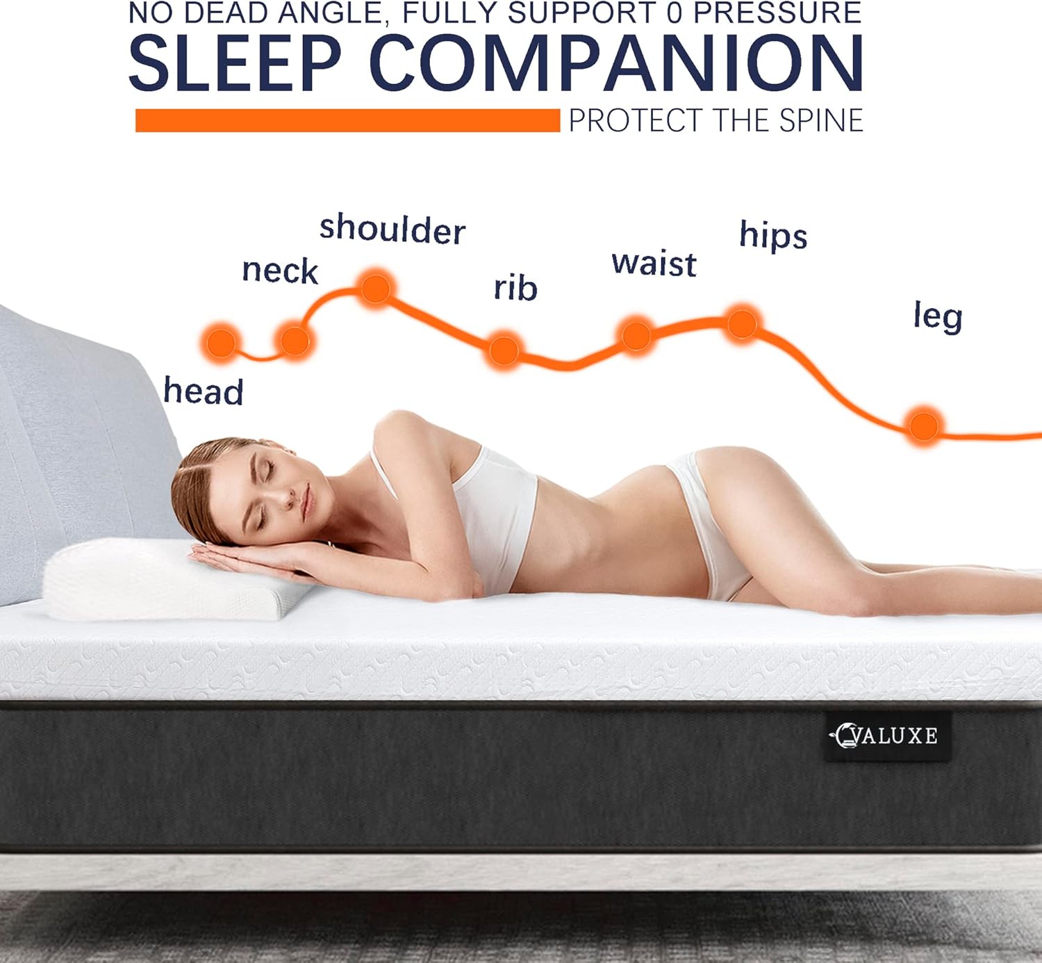 ValueXe Gel Memory Foam Mattress Topper Twin Size High Density Cooling Pad Pressure Relief