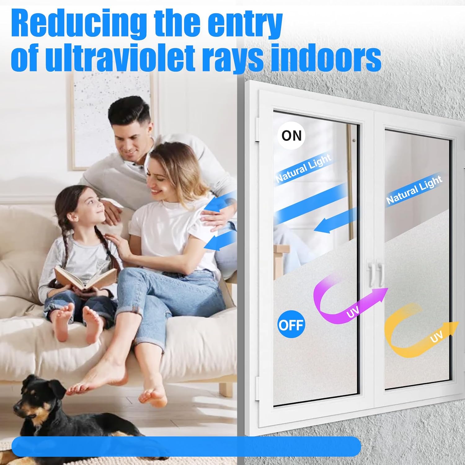 Pickhonk Window Privacy Film in frosted white vinyl offers effective UV blocking