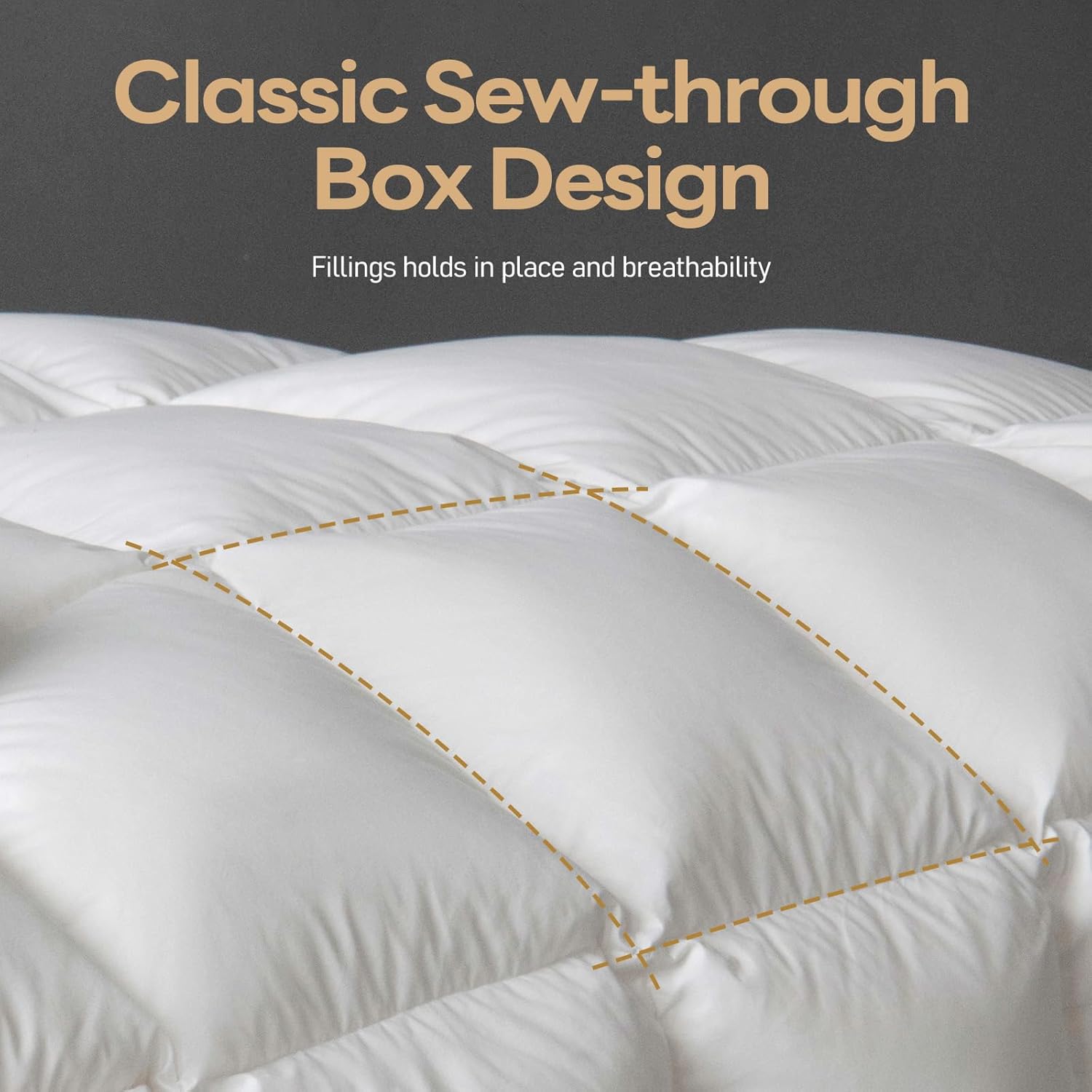 DownFort Twin Size Feather Down Fiber Comforter – OEKO-TEX® Certified, All Season, Gift-Ready Packaging (68" x 90")