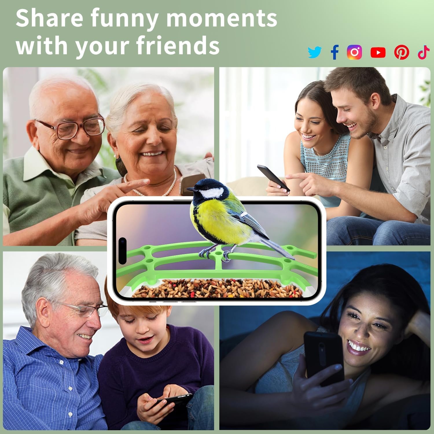 runofast HiBirds-Smart Bird Feeder with Camera,Bird Watching Camera with Solar Powered,