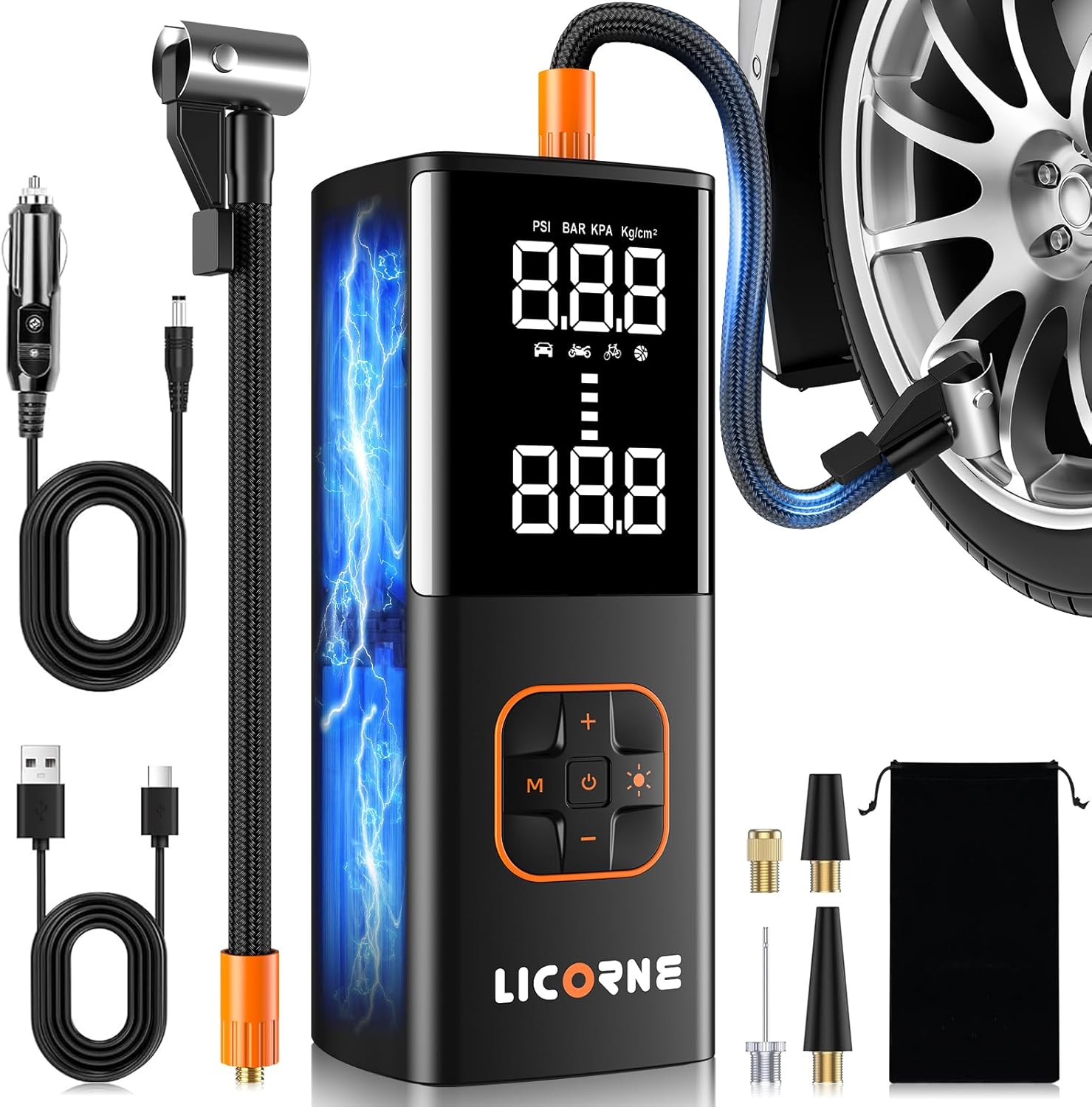The Licorne Cordless Inflatable Pump is a portable air compressor