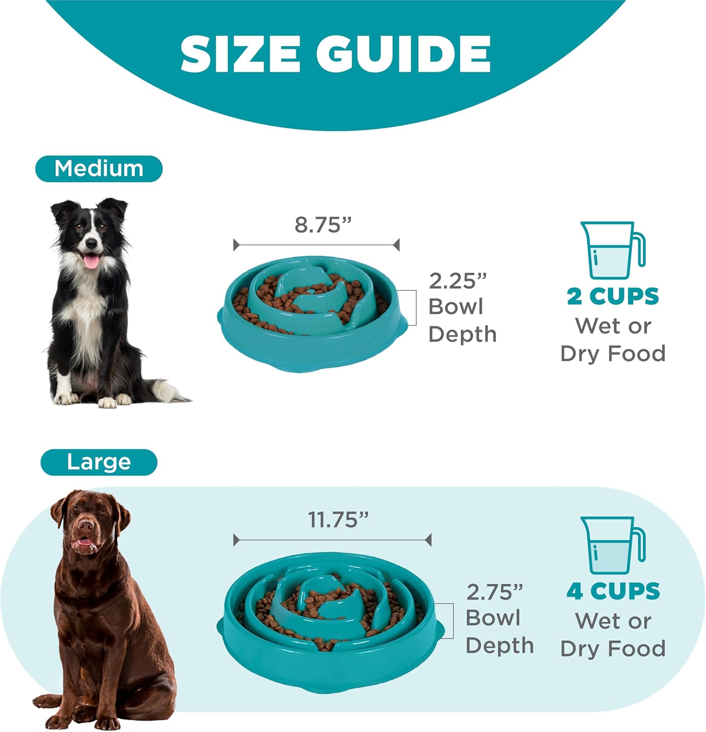 Outward Hound Large Slow Feeder dog Bowl
