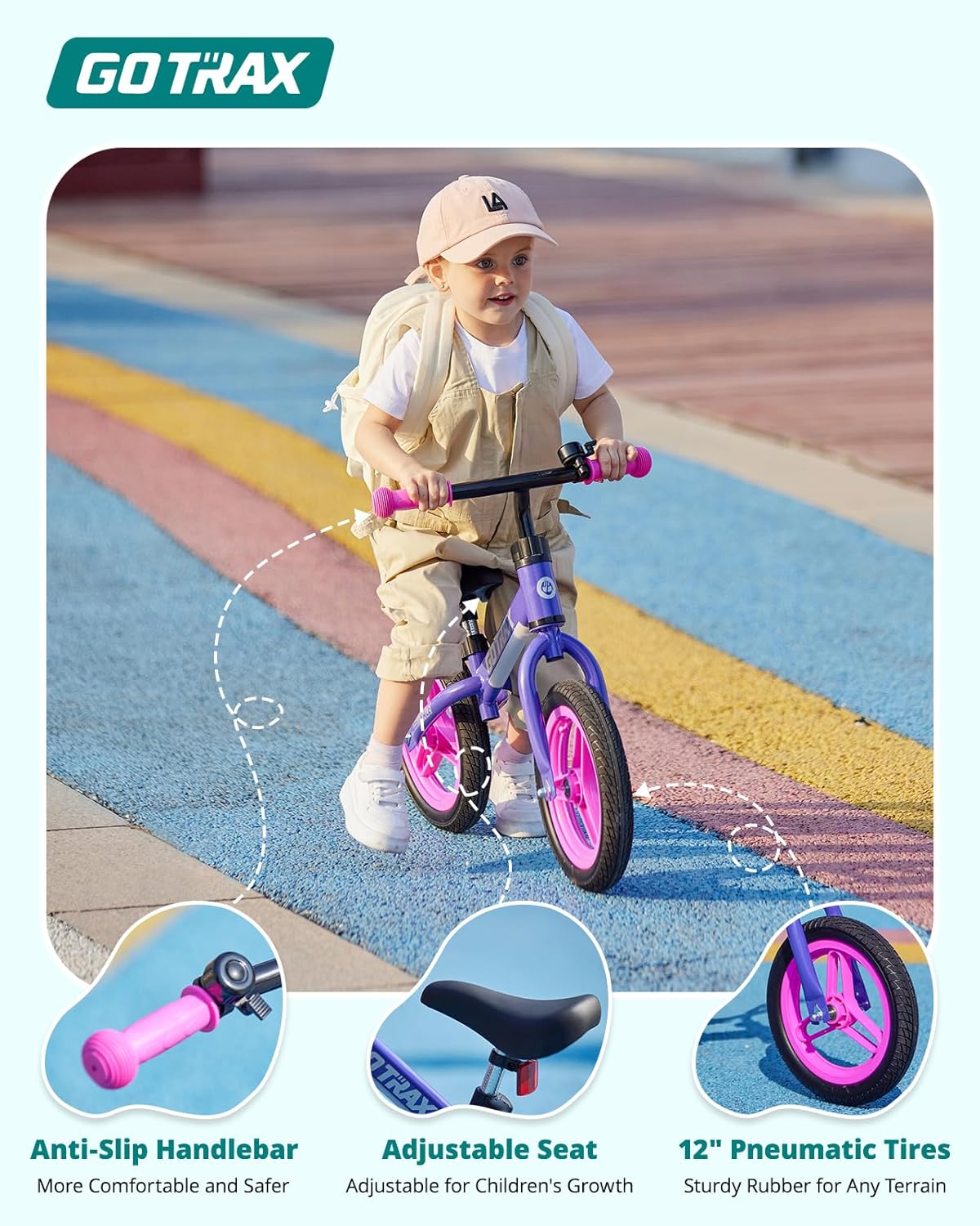 Gotrax KS12 Balance Bike, a no-pedal - Color Varies
