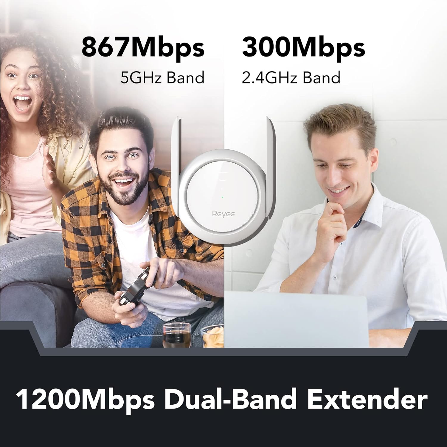 RG-REX12 – AC1200 Dual-Band WiFi 5 Mesh Extender