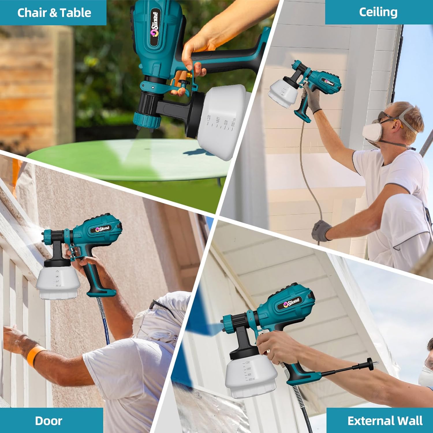 Silkwave Paint Sprayer, 700W HVLP Model Spa 8010