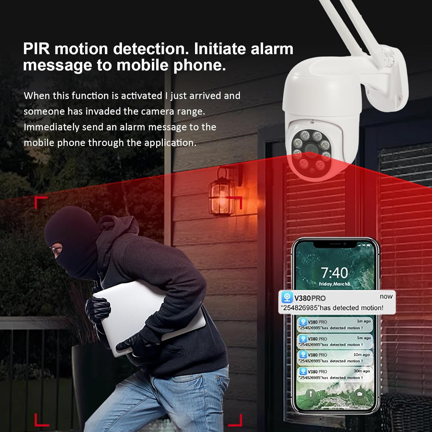 1080P Security Camera Outdoor Wired/Wireless Starlight Color Night Vision, 2MP Cameras for Home AI Human Detection & Auto Tracking