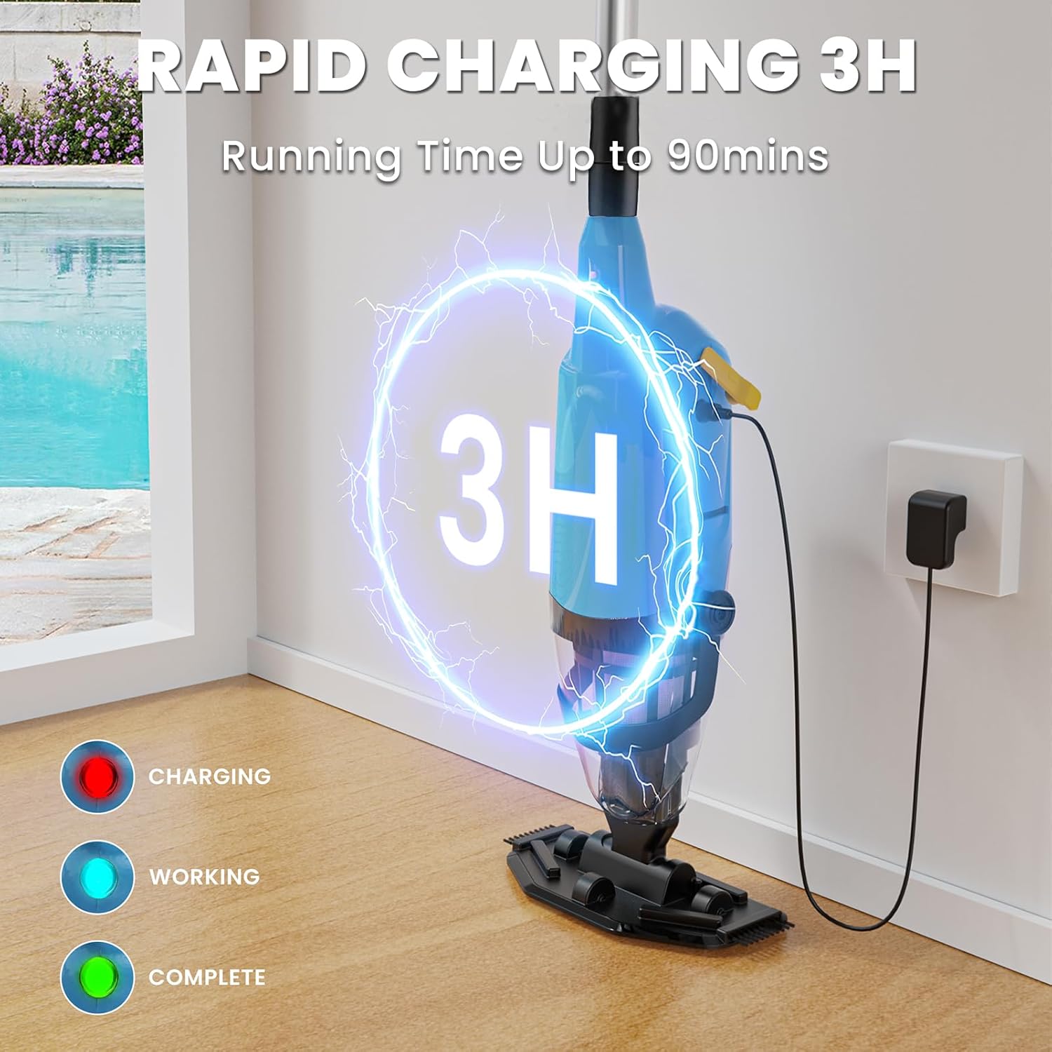 EFURDEN EDHV01 Cordless Handheld Pool Vacuum