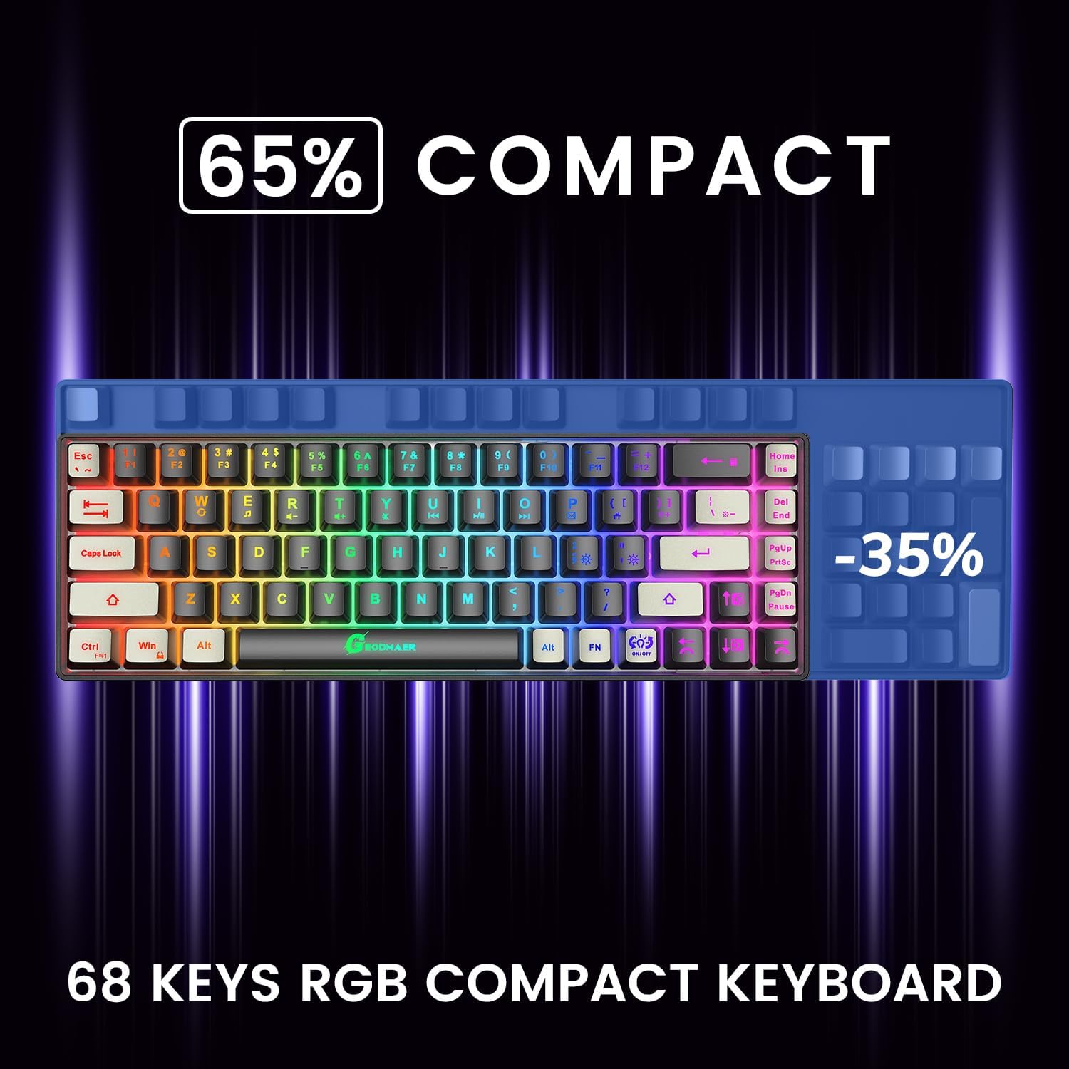 GEODMAER 65% Gaming Keyboard and Mouse Combo