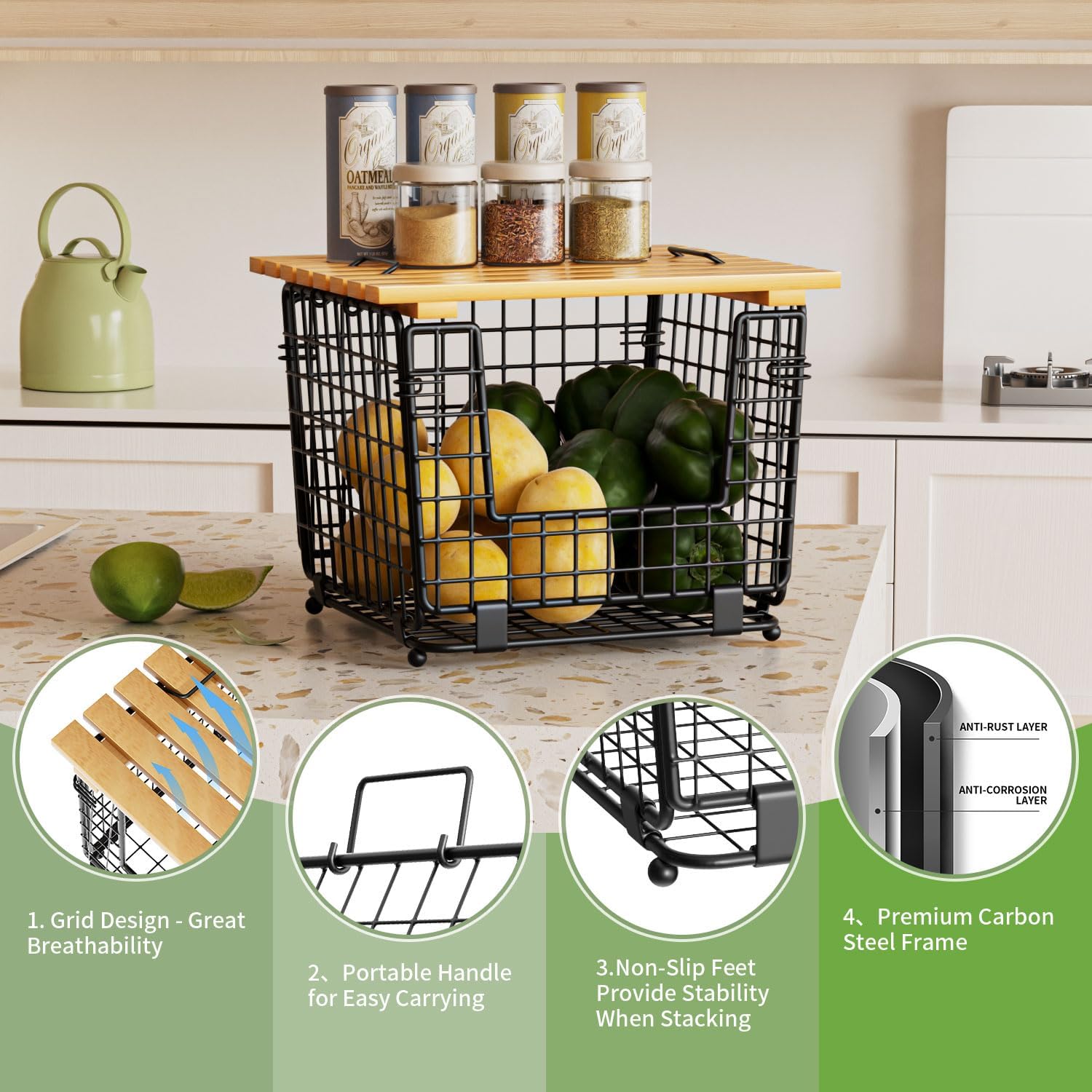 GGIU Magnetic Onion Storage Bin offers a practical and space-saving solution