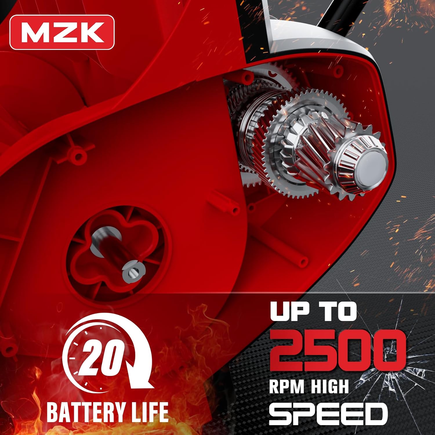 The MZK 20V 13-Inch Cordless Snow Shovel offers efficient snow clearing