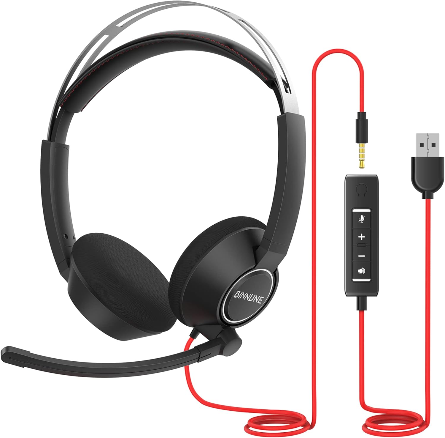 The BINNUNE BHO1 USB Headset with Microphone delivers