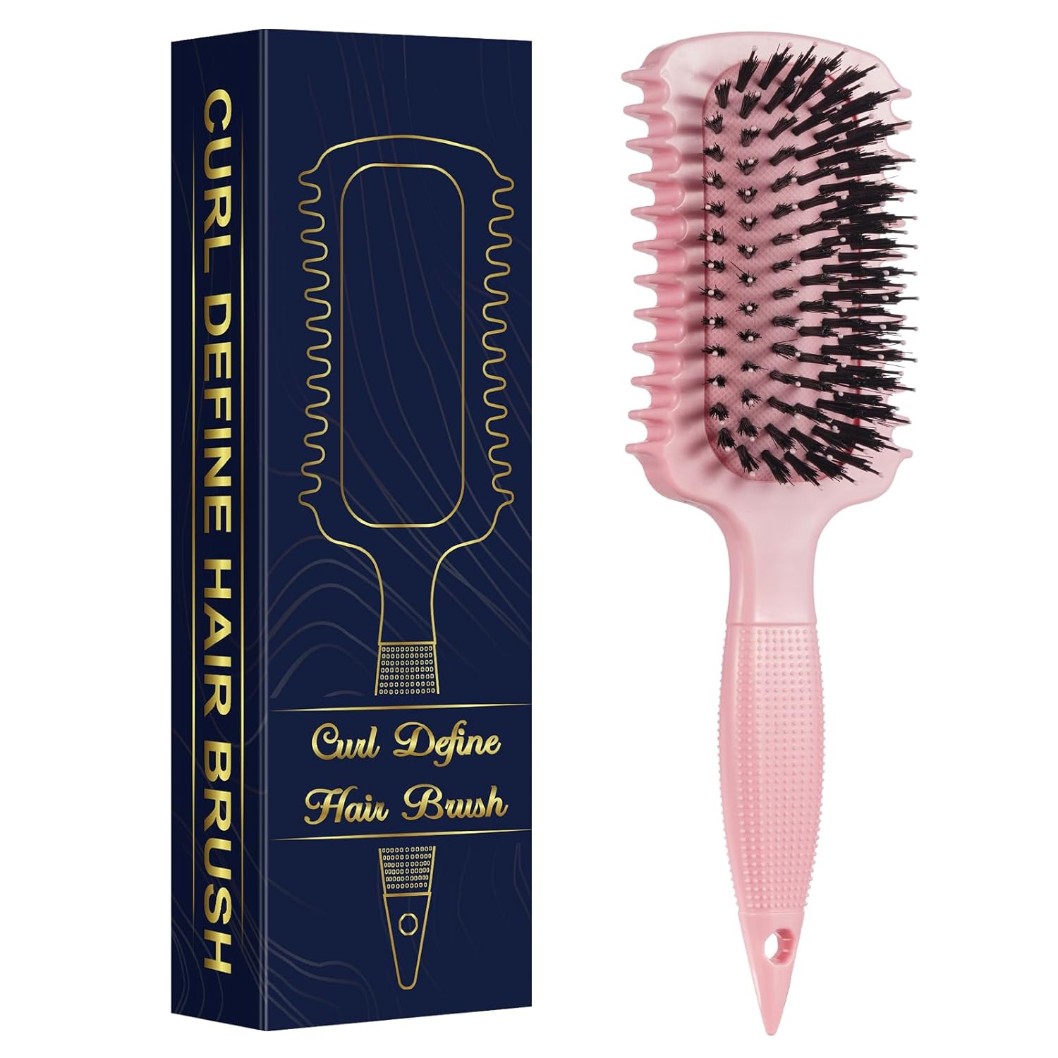 Curl Defining Brush, Curly Hair Brush Products for Effortlessly Detangling Shaping and Styling Women's Men's Curls on All Wet or Dry Hair Types,