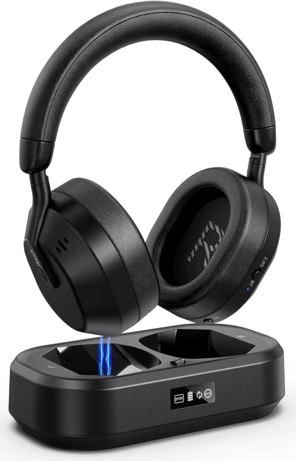 Swiitech TV Headphones KH136k Ensemble-TV Wireless Headphones with LED Display, Bluetooth V5.3, No Lip-Sync Delay, Plug and Play