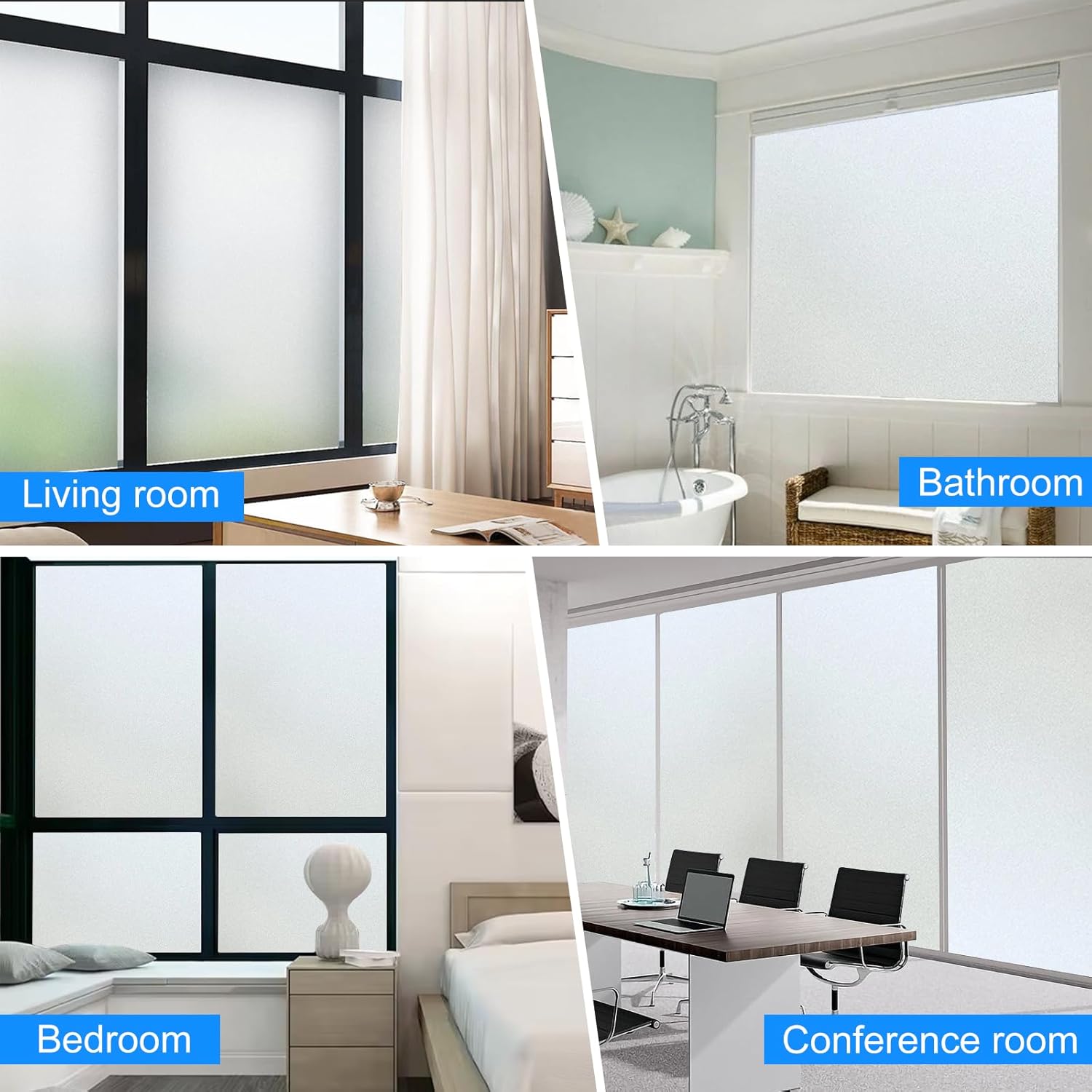 Pickhonk Window Privacy Film in frosted white vinyl offers effective UV blocking