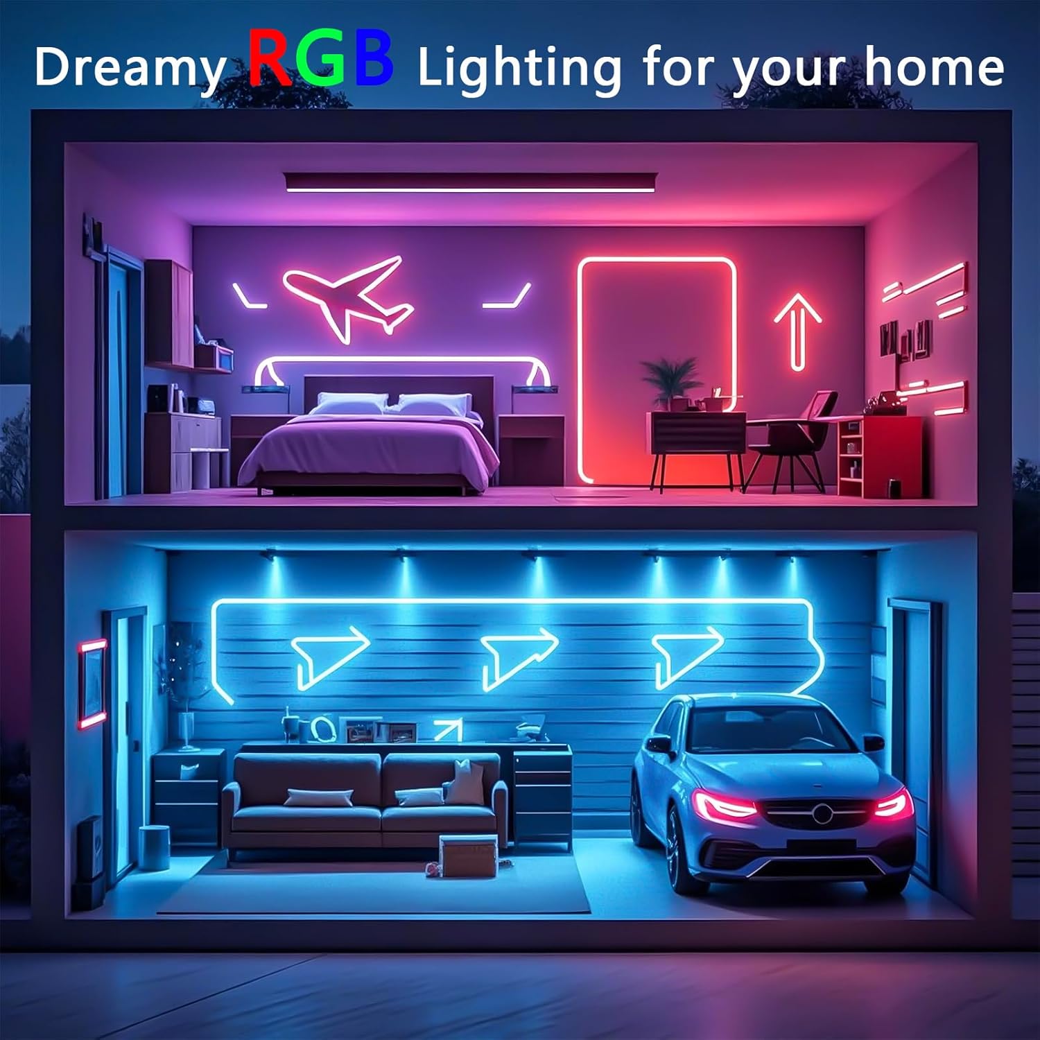 Elevate your environment with this versatile 5-meter RGB Neon LED Strip