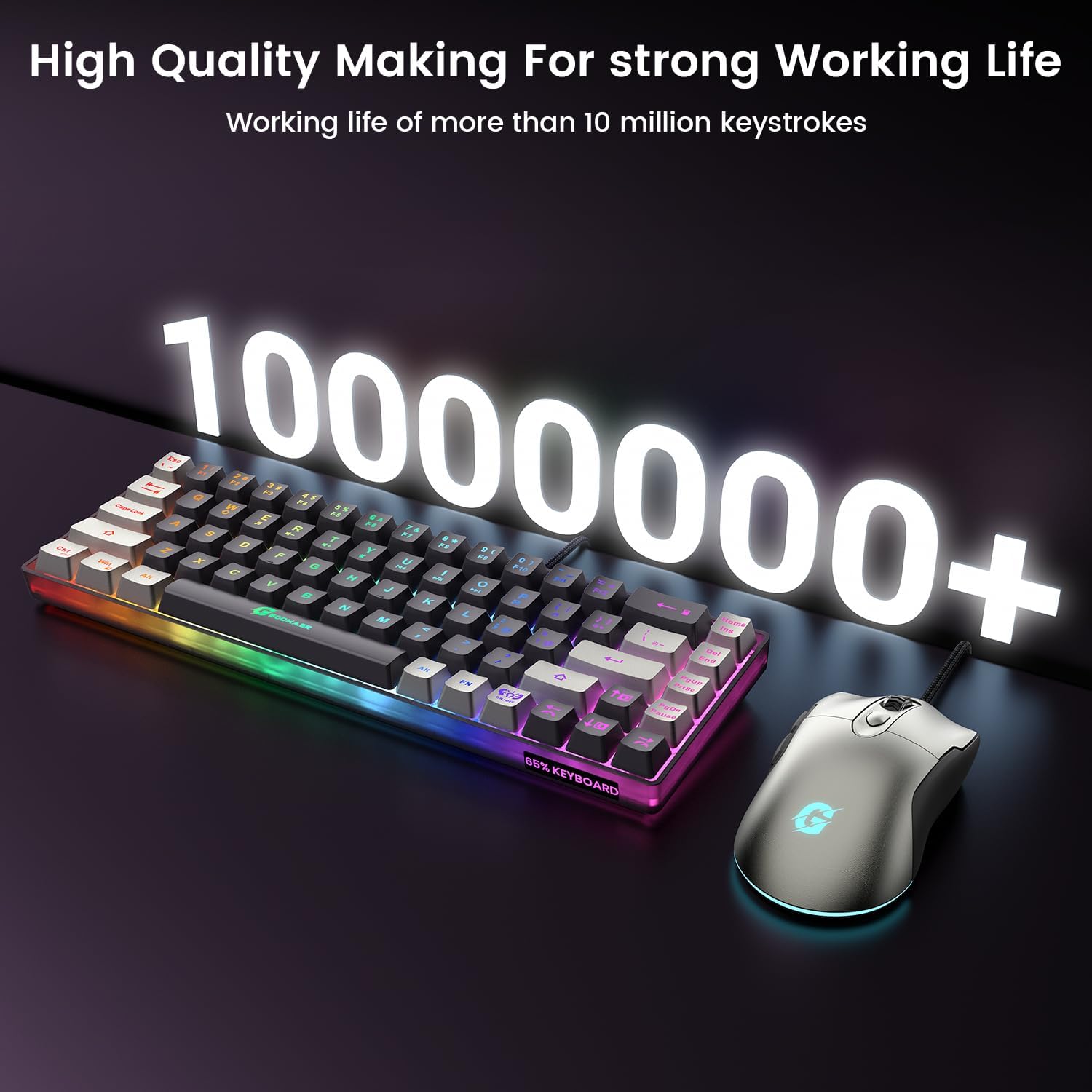 GEODMAER 65% Gaming Keyboard and Mouse Combo
